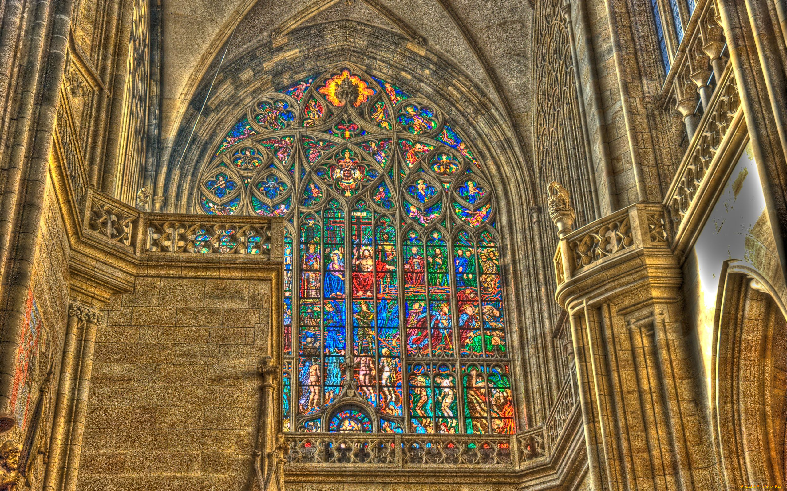 st, vitus, cathedral, prague, интерьер, убранство, роспись, храма