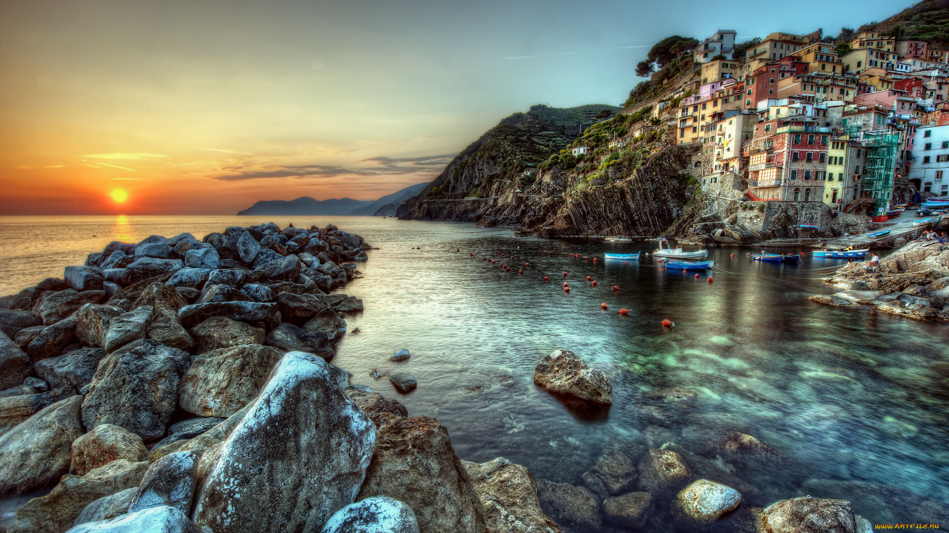 riomaggiore, italy, города, амальфийское, лигурийское, побережье, италия