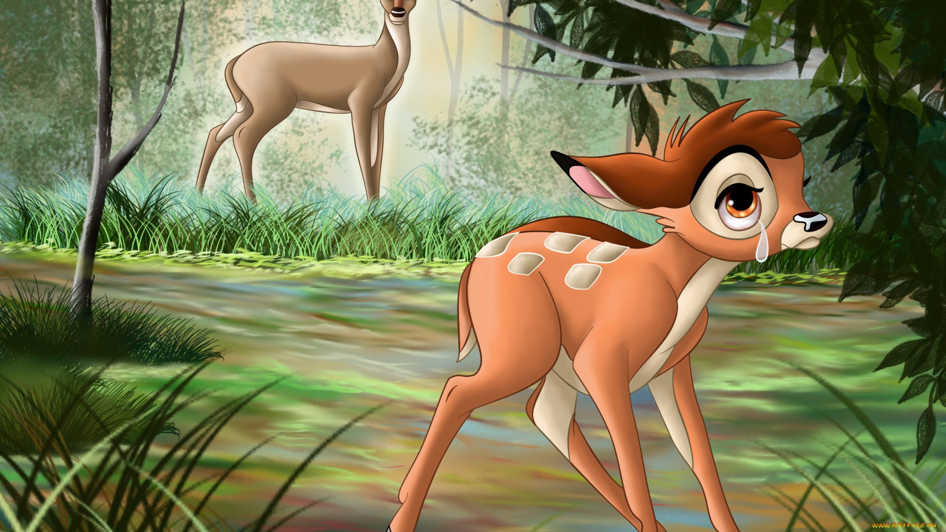 мультфильмы, bambi, олень