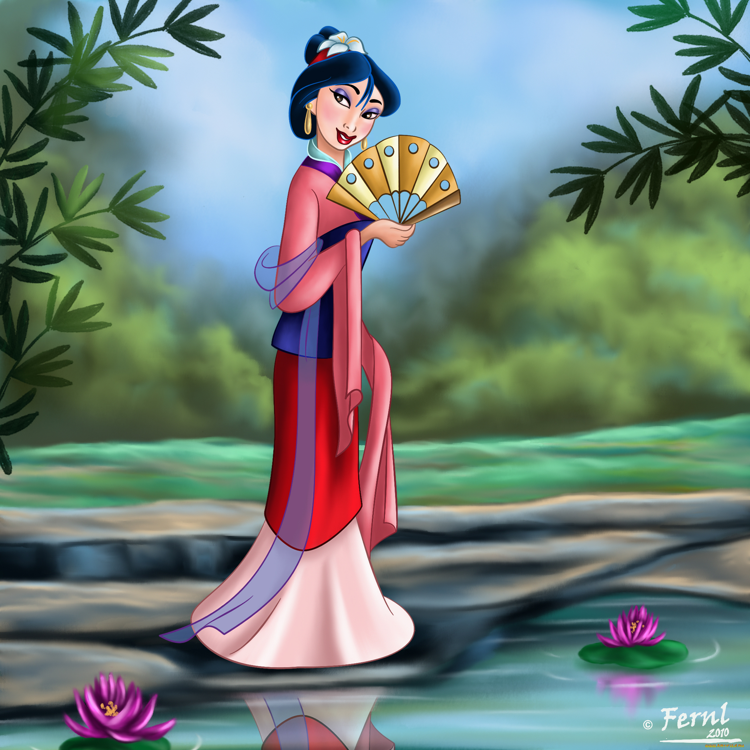 мультфильмы, mulan, девушка