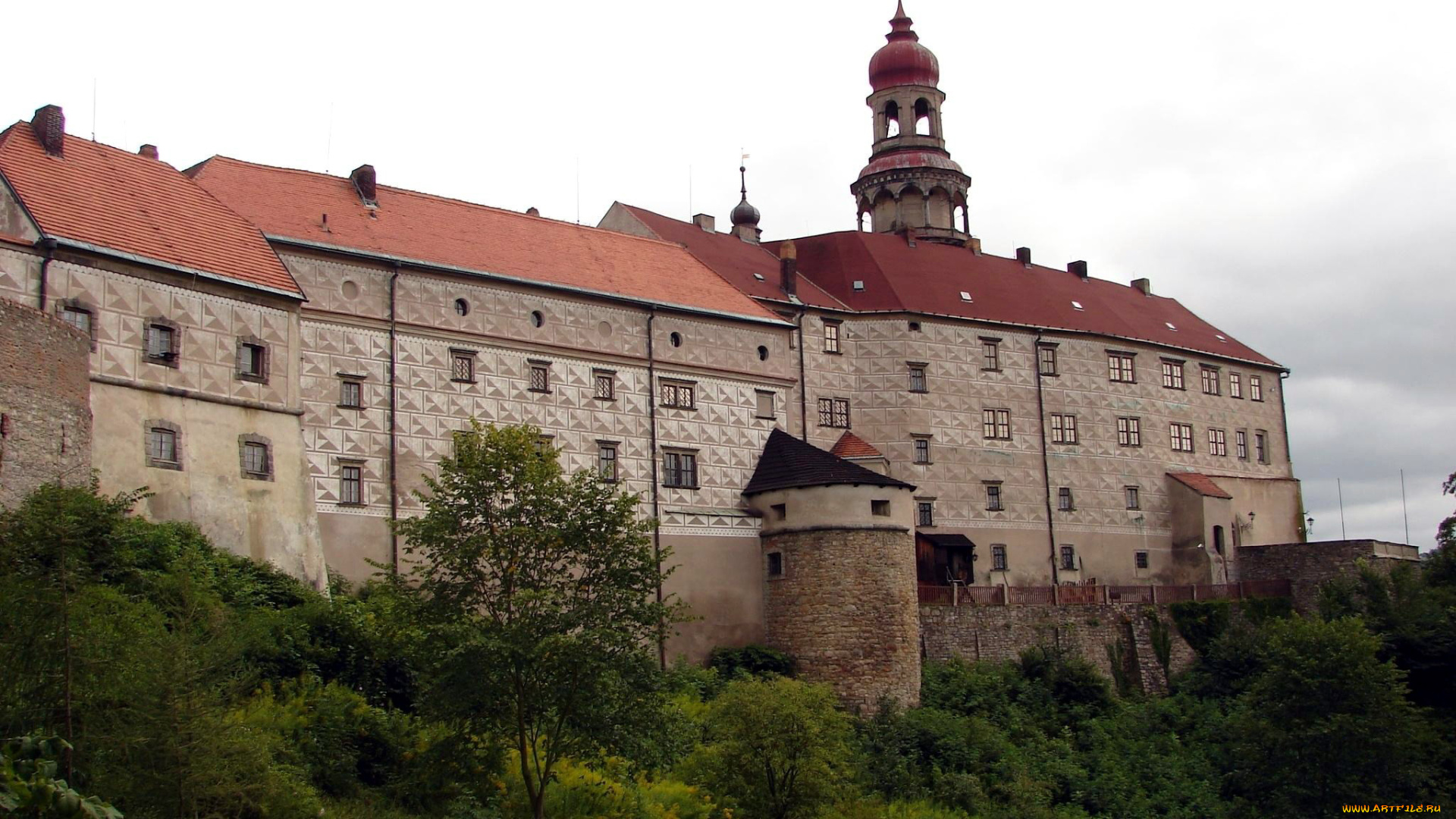 castle, nachod, города, замки, Чехии, castle, nachod