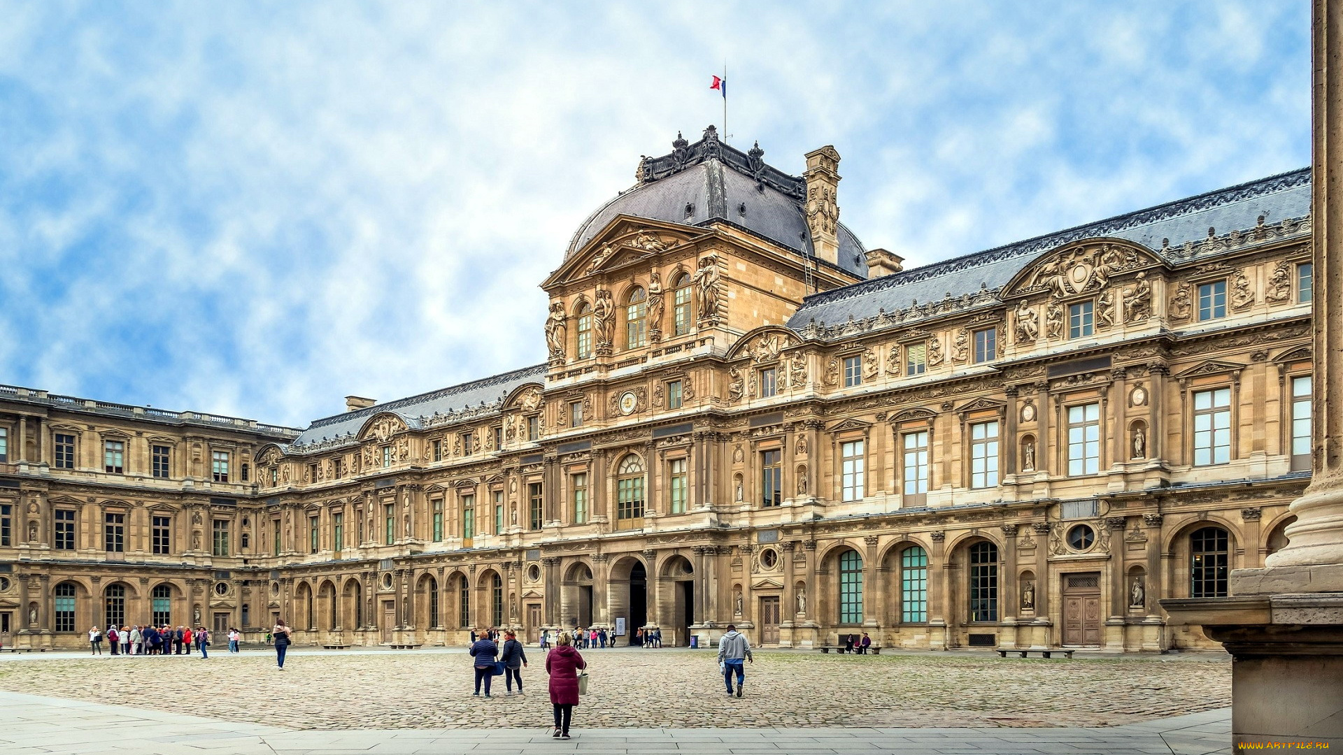 the, louvre, города, париж, , франция, the, louvre