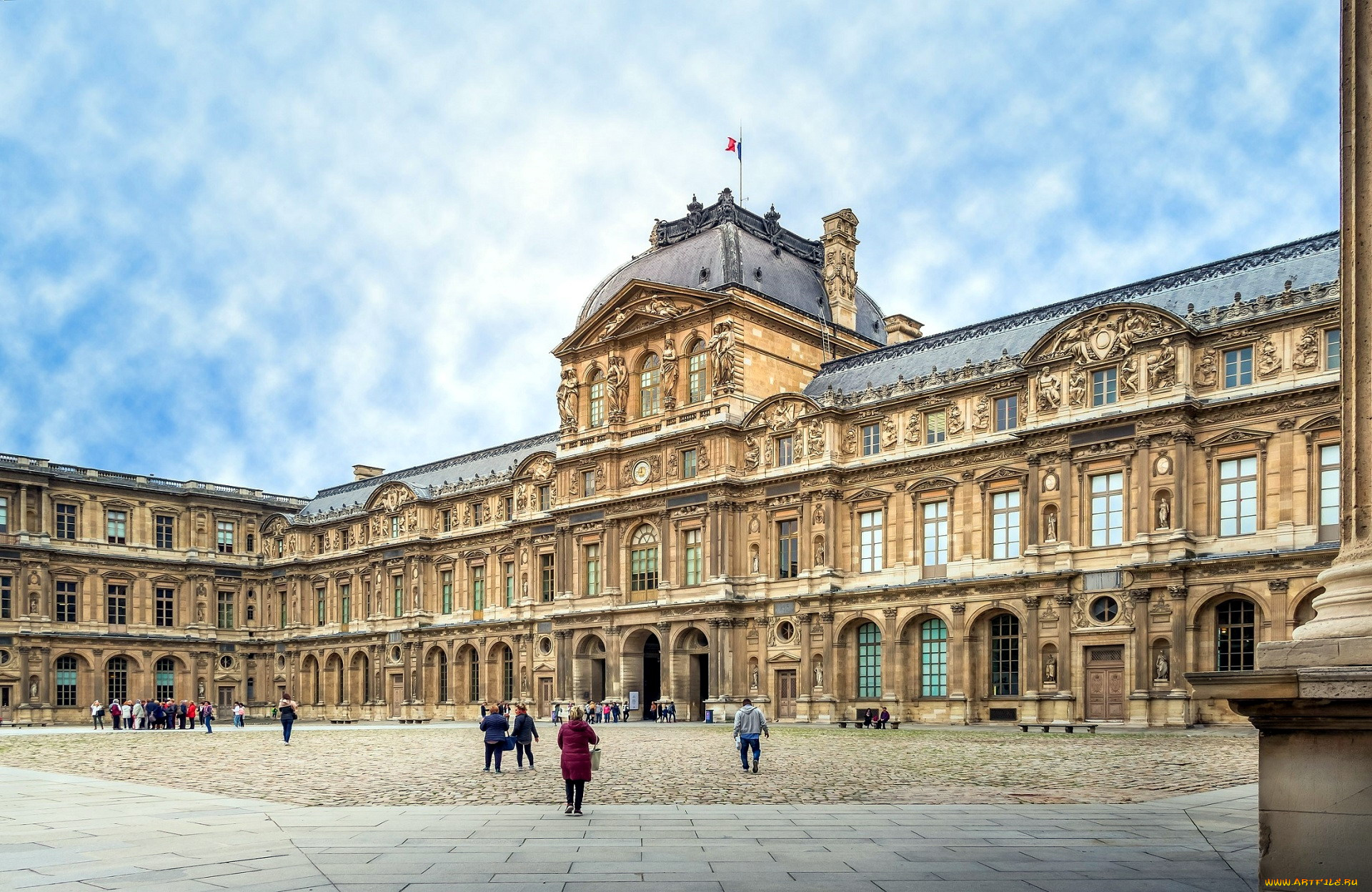 the, louvre, города, париж, , франция, the, louvre