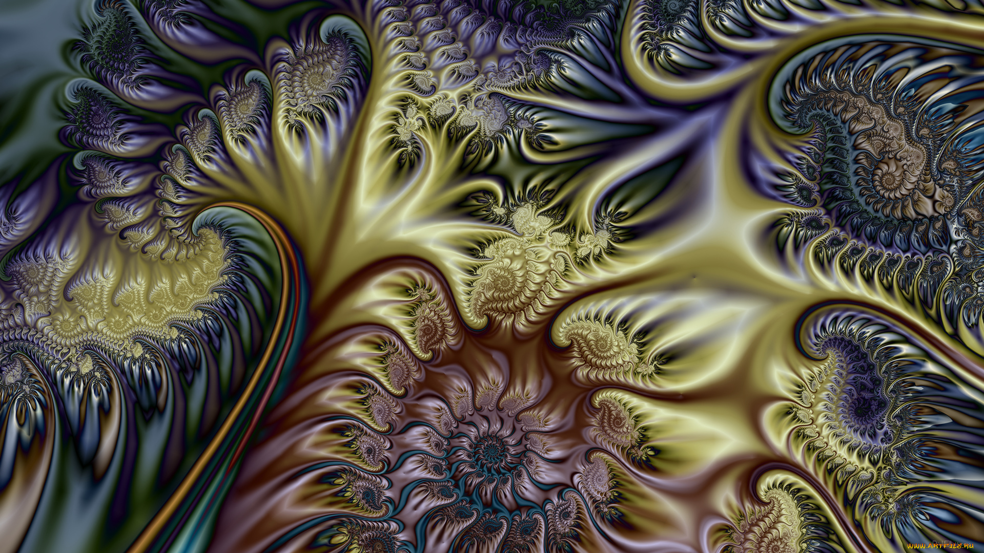 3д, графика, fractal, , фракталы, цвета, фон, узор