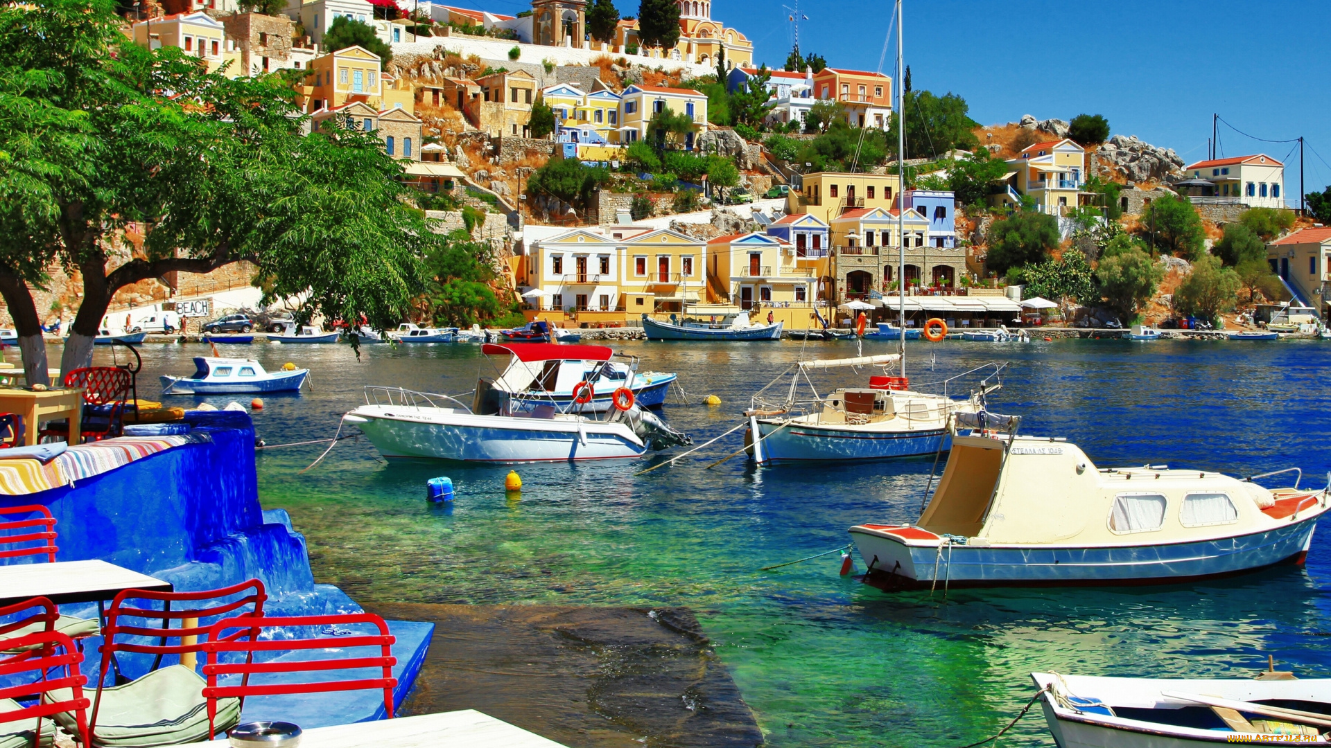 halki, town, , greece, корабли, разные, вместе, набережная, бухта, эгейское, море, греция, халки, aegean, sea, greece, halki, town, лодки