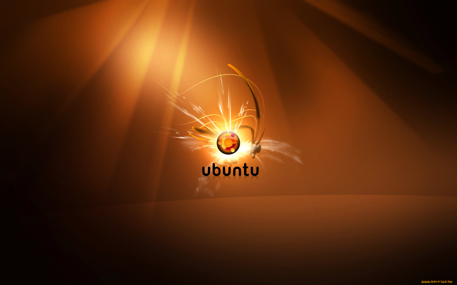 компьютеры, ubuntu, linux, фон, логотип