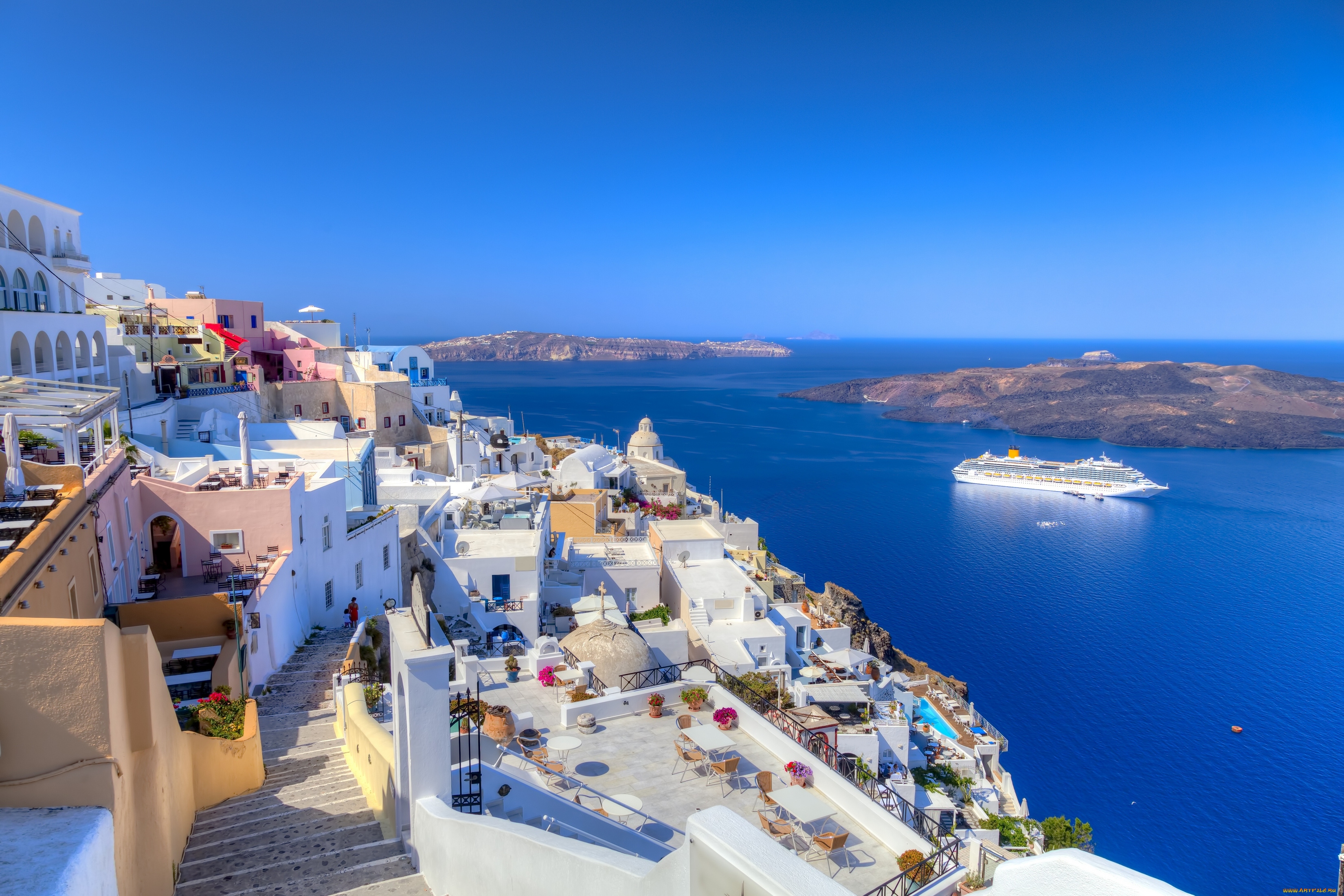 oia, , santorini, , greece, города, санторини, , греция, санторини, острова, лайнер, aegean, sea, ия, greece, santorini, эгейское, море