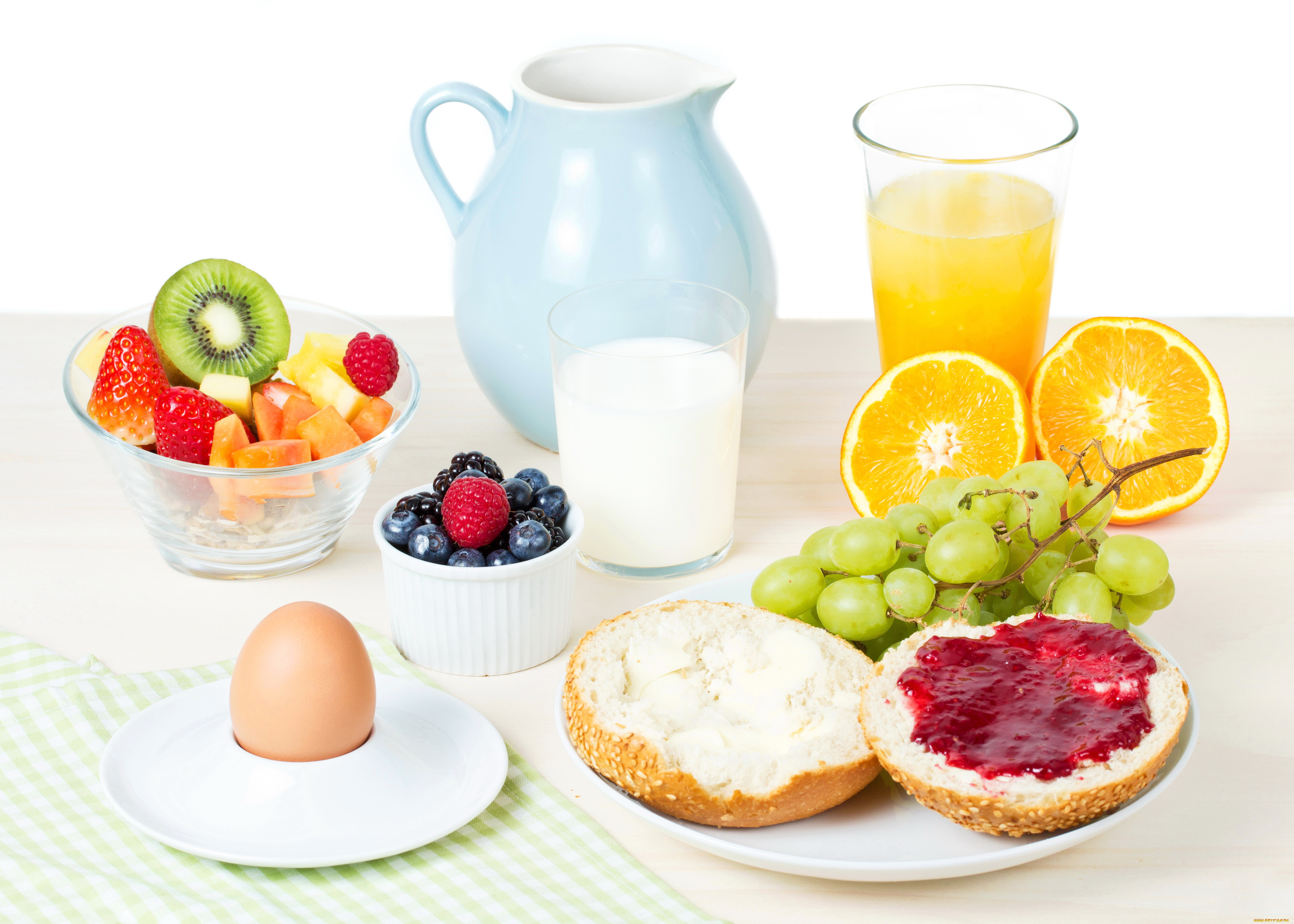 еда, натюрморт, завтрак, фрукты, яйцо, хлеб, сок