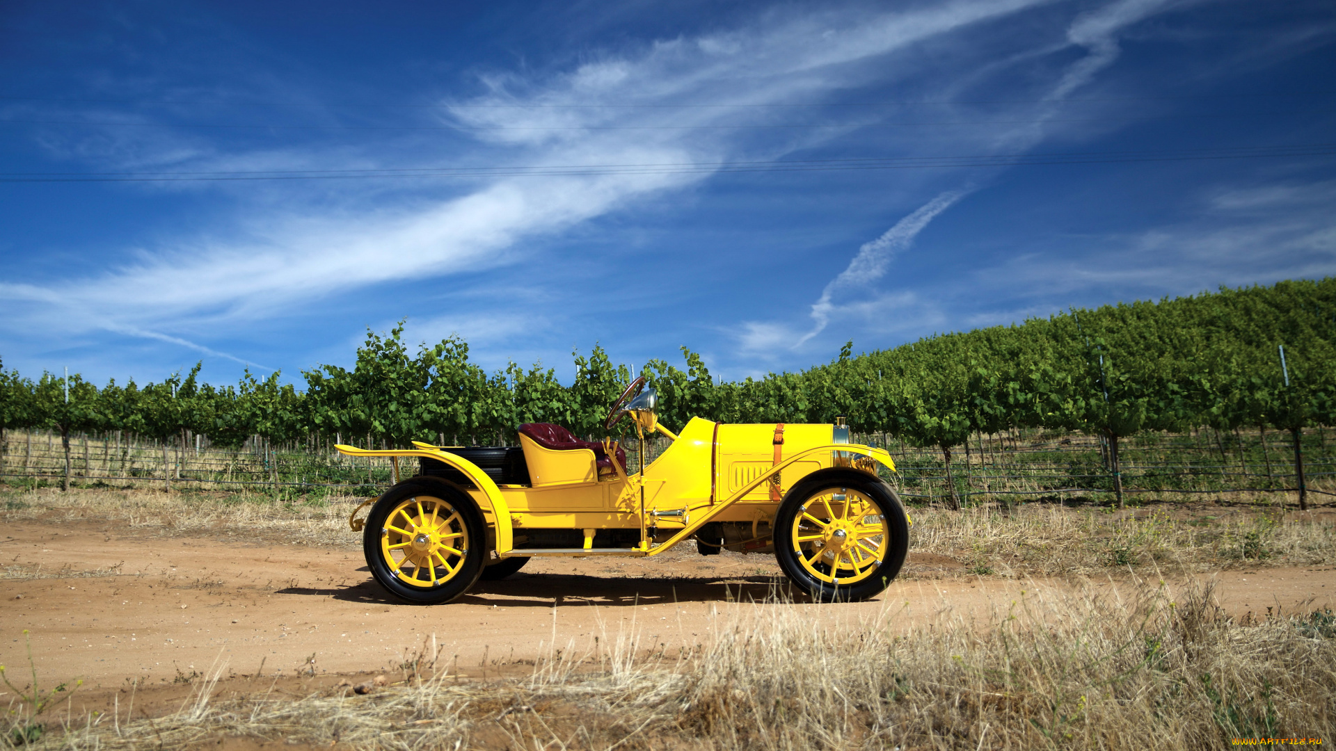 автомобили, классика, 1913г, roadster, portola, model, 31, pope-hartford, желтый