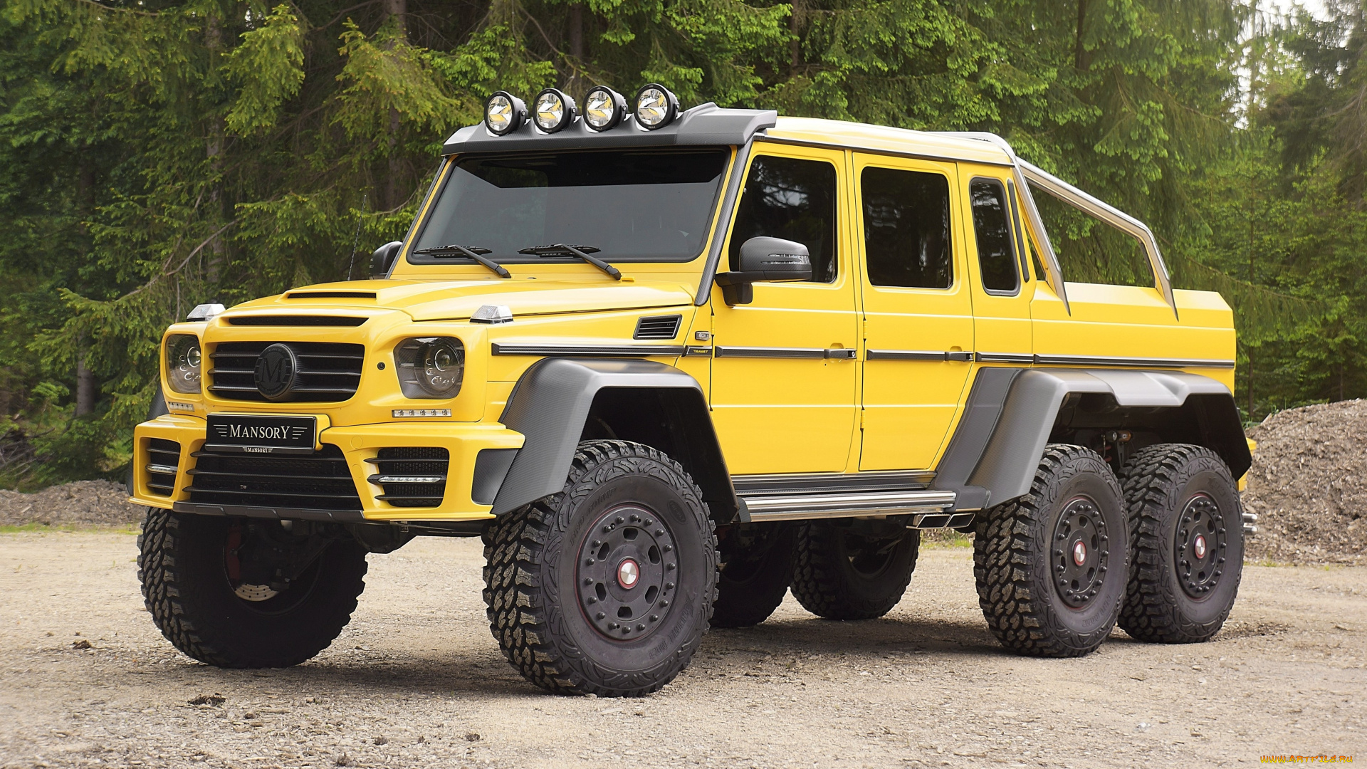 автомобили, mercedes-benz, 6x6, amg, g, 63, mansory, w463, 2015г, желтый