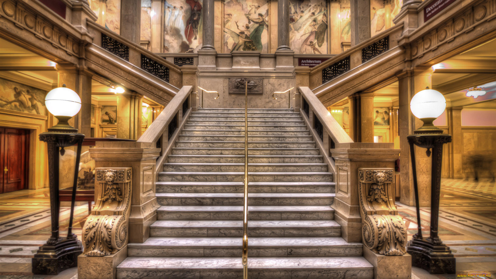 carnegie, museum, of, art, stairway, интерьер, холлы, , лестницы, , корридоры, лестница, музей