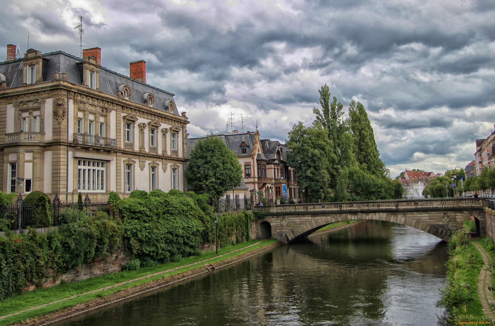 strasbourg, города, страсбург, , франция, мост, река