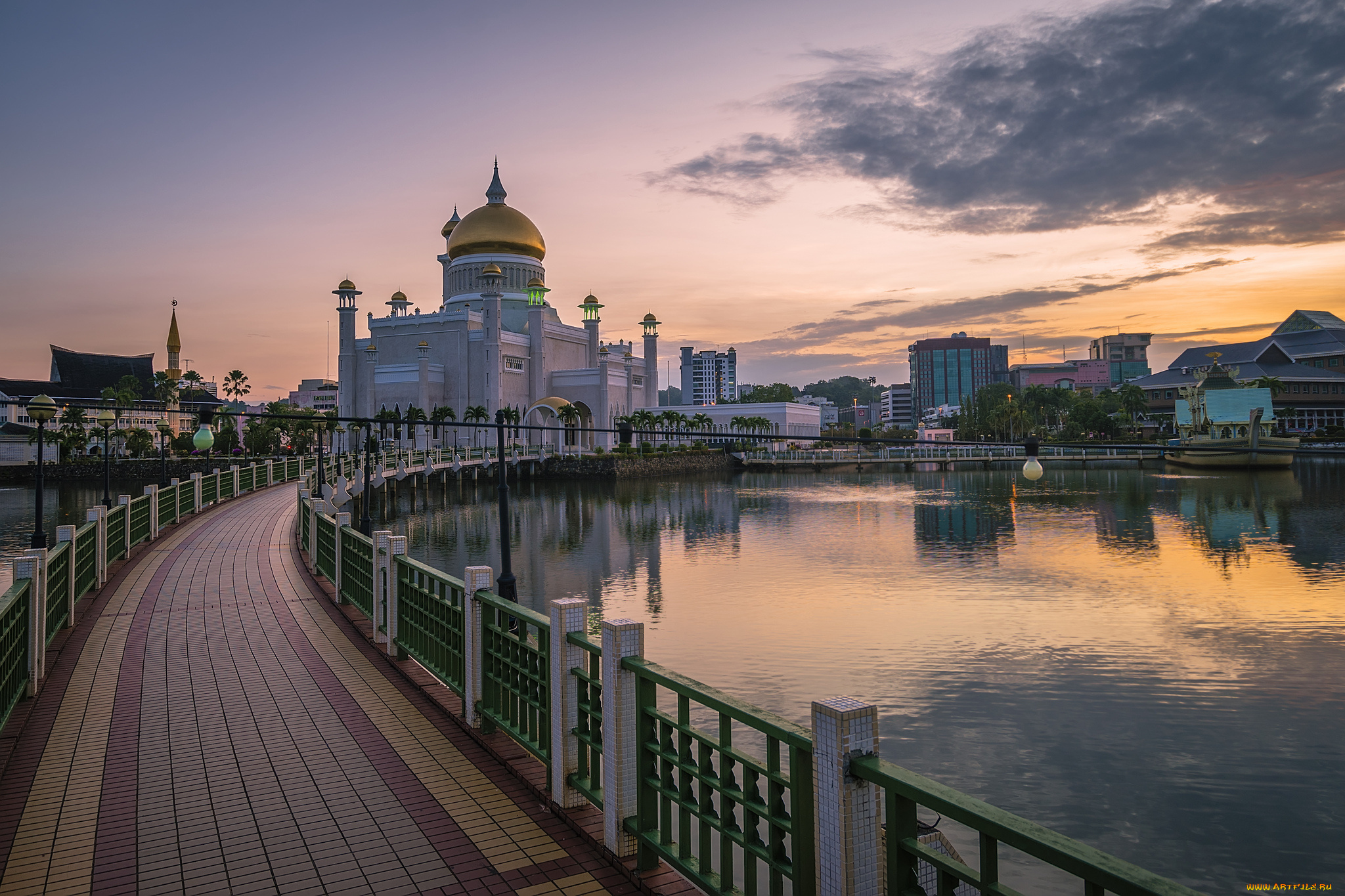 sultan, omar, ali, saifuddin, mosque, города, -, мечети, , медресе, мечеть