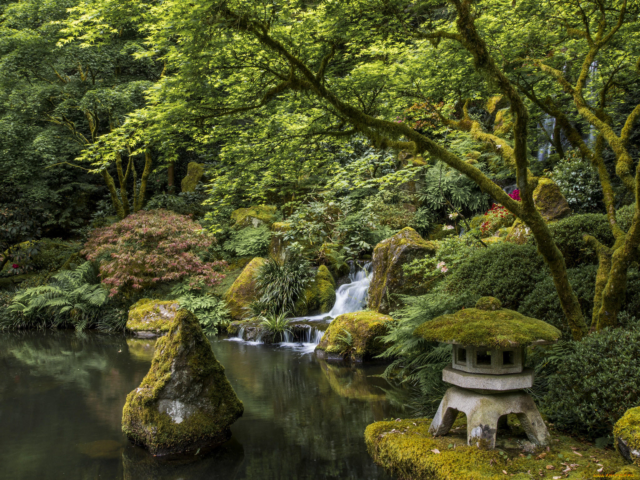 природа, парк, портлендский, Японский, сад, portland, japanese, garden, орегон, портленд