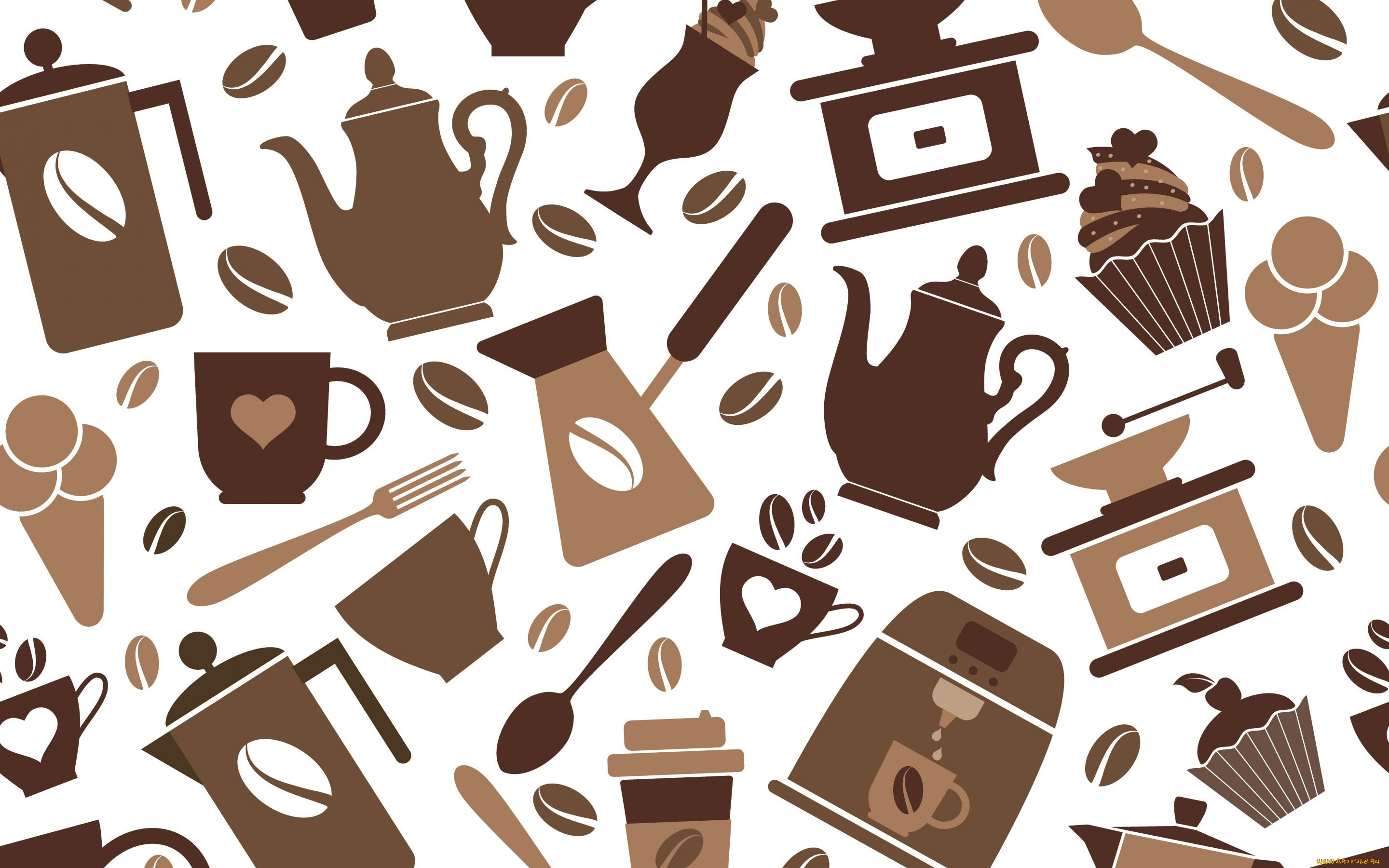 векторная, графика, еда, , food, фон, coffee, background, vector, текстура, кофе, seamless, pattern