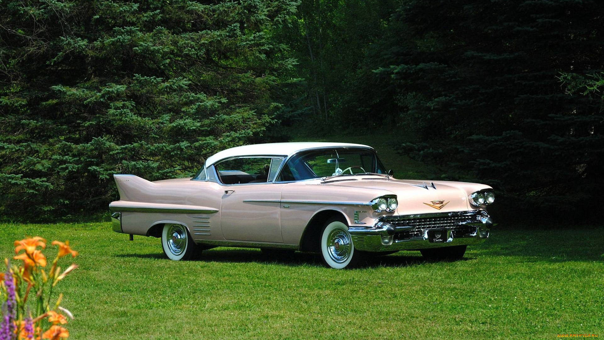 cadillac, автомобили, retro, 1958
