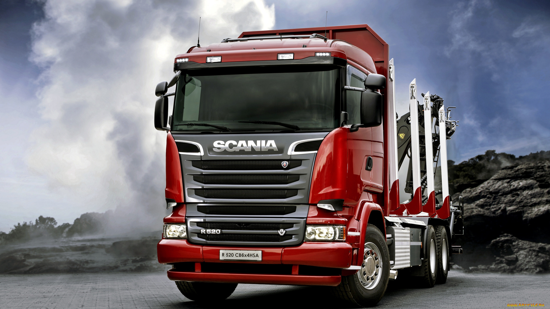 автомобили, scania, r520, 2013, лесовоз, грузовик, тягач