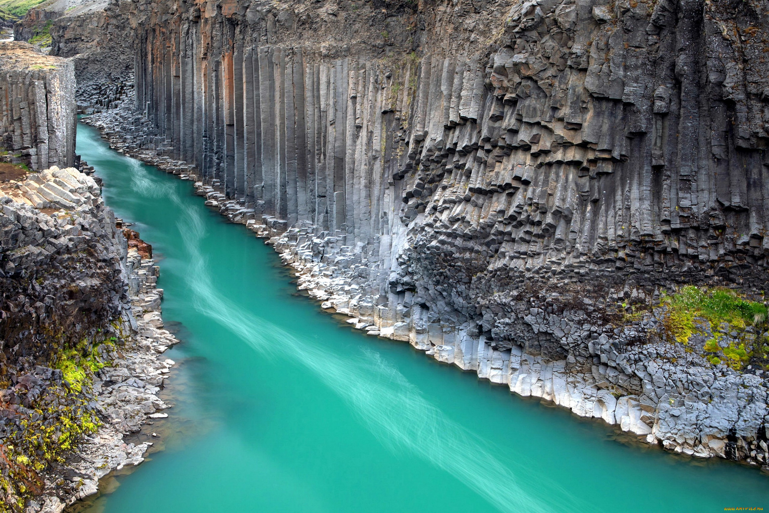 stuolagil, canyon, iceland, природа, реки, озера, stuolagil, canyon