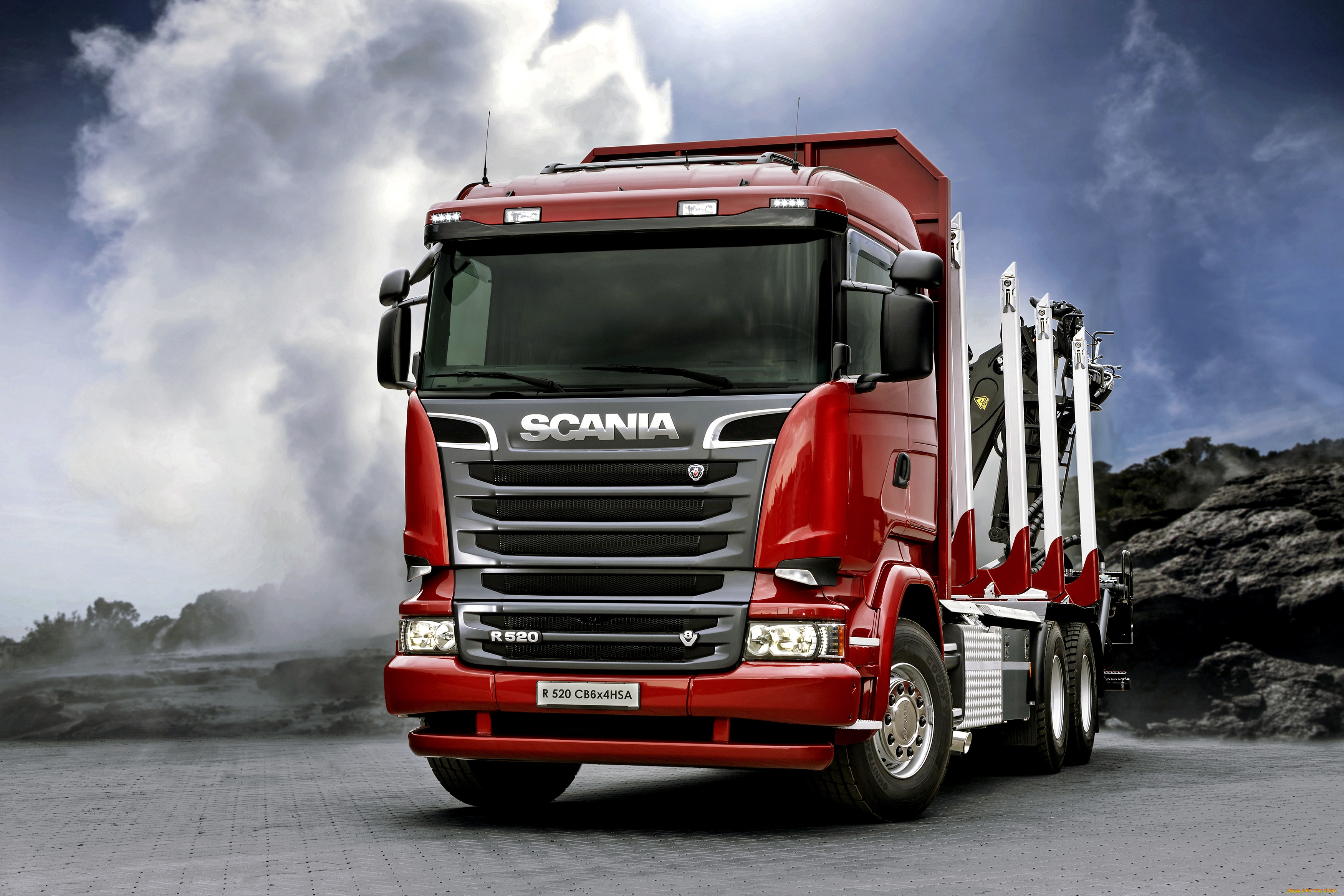 автомобили, scania, r520, 2013, лесовоз, грузовик, тягач