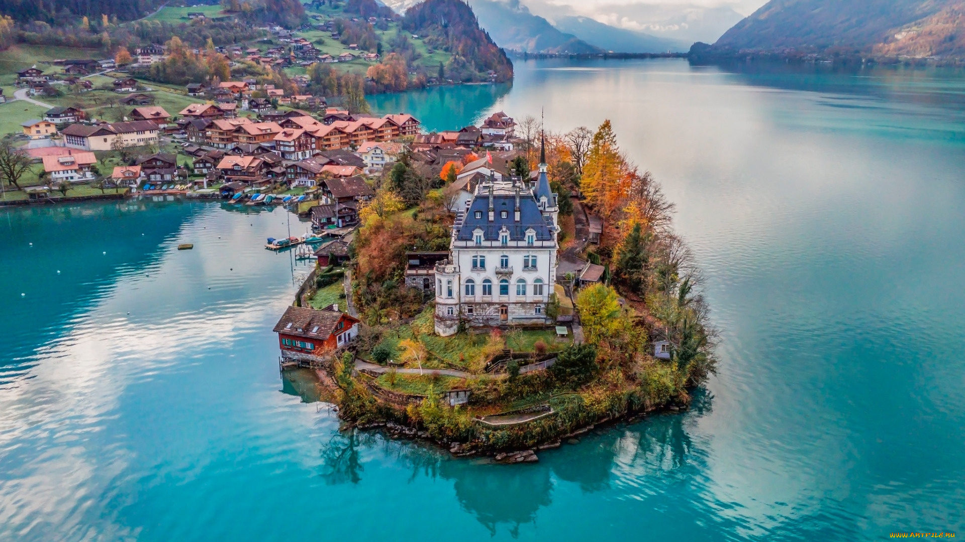 iseltwald, lake, brienz, switzerland, города, -, панорамы, lake, brienz