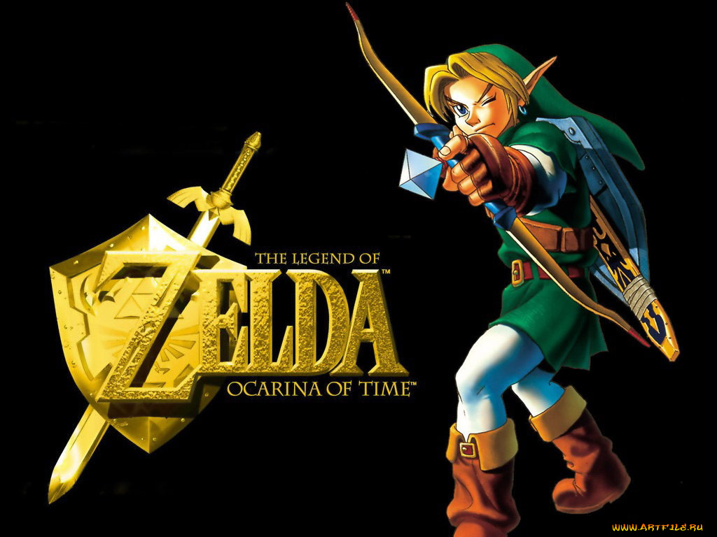 видео, игры, the, legend, of, zelda, ocarina, time