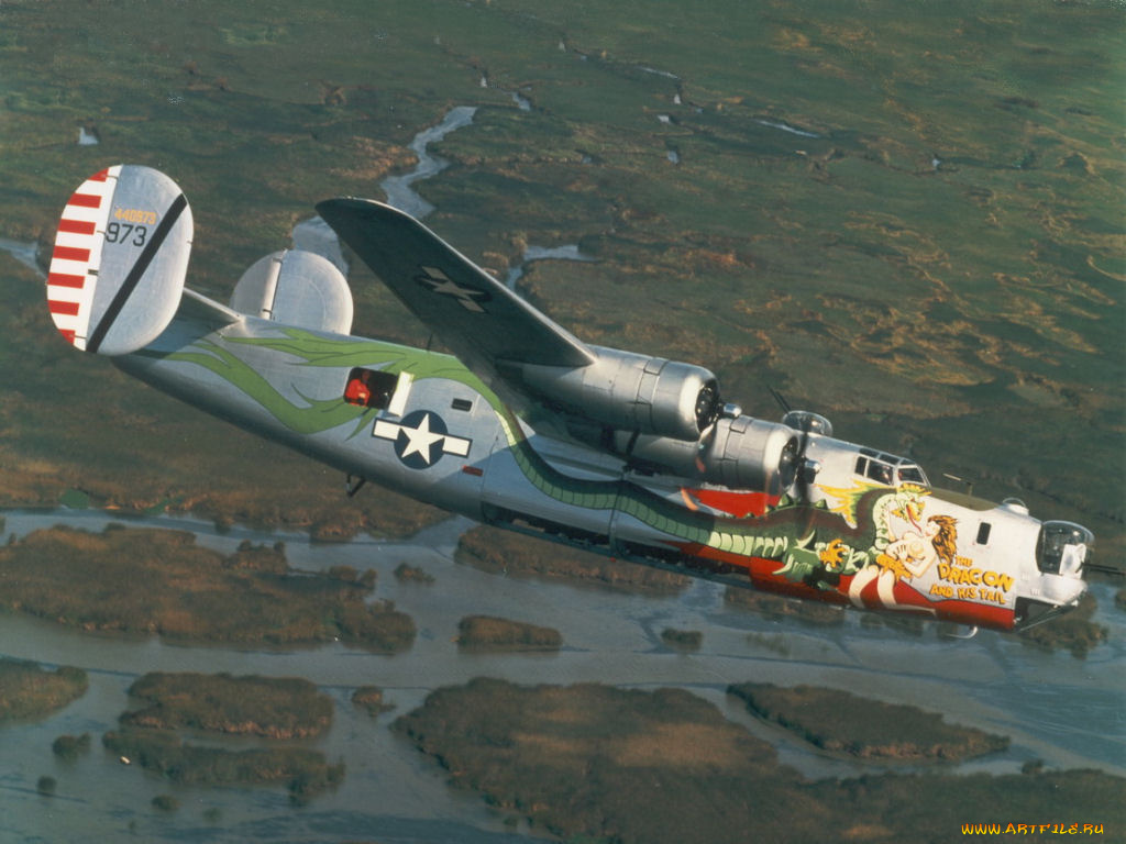 авиация, боевые, самолёты, consolidated, b-24, liberator