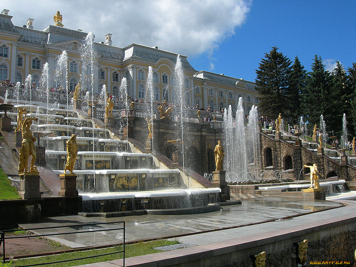 петергоф, города, санкт, петербург, россия