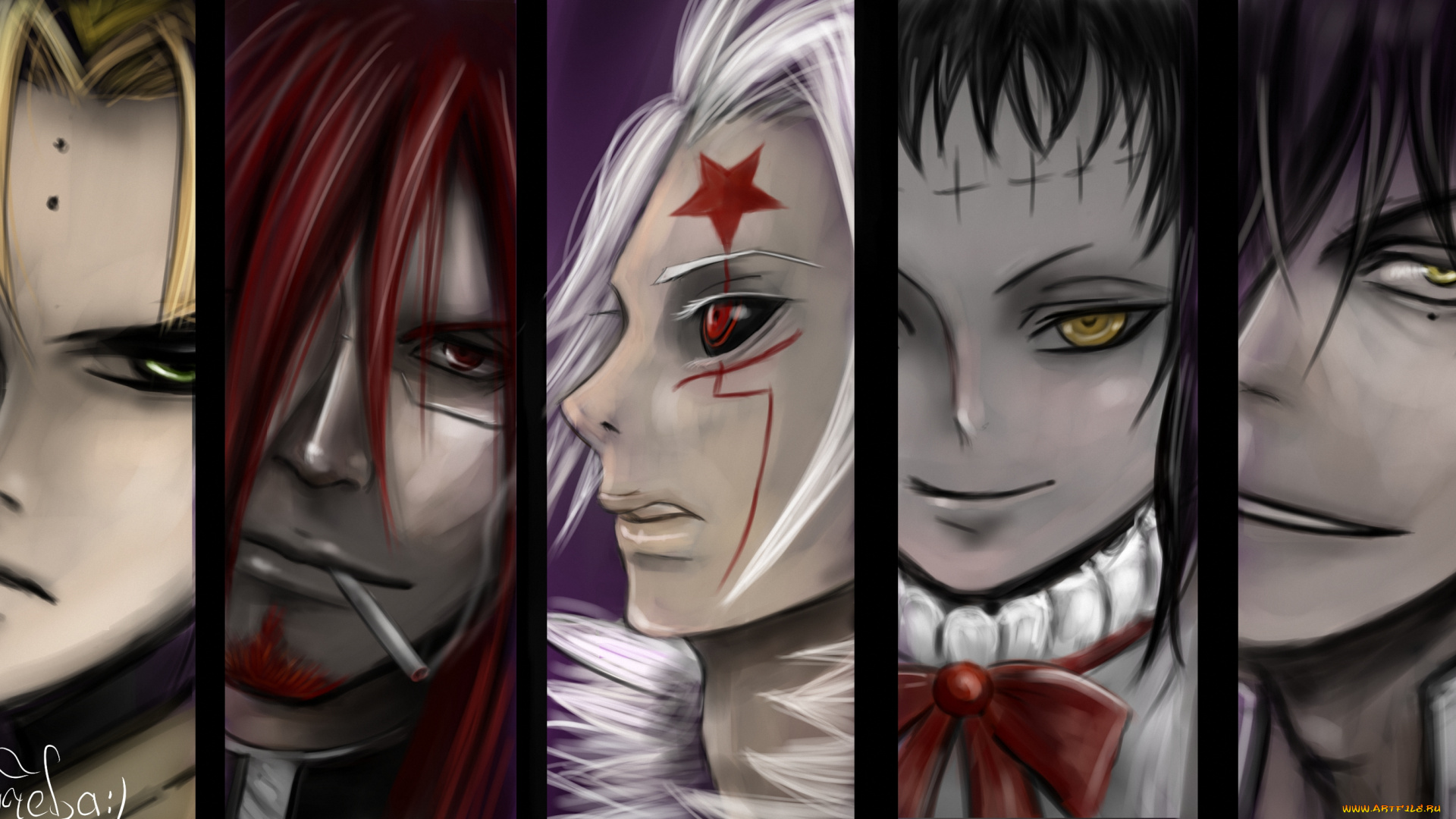 аниме, gray, man, cross, allen, road, kamelot, tyki, mikk