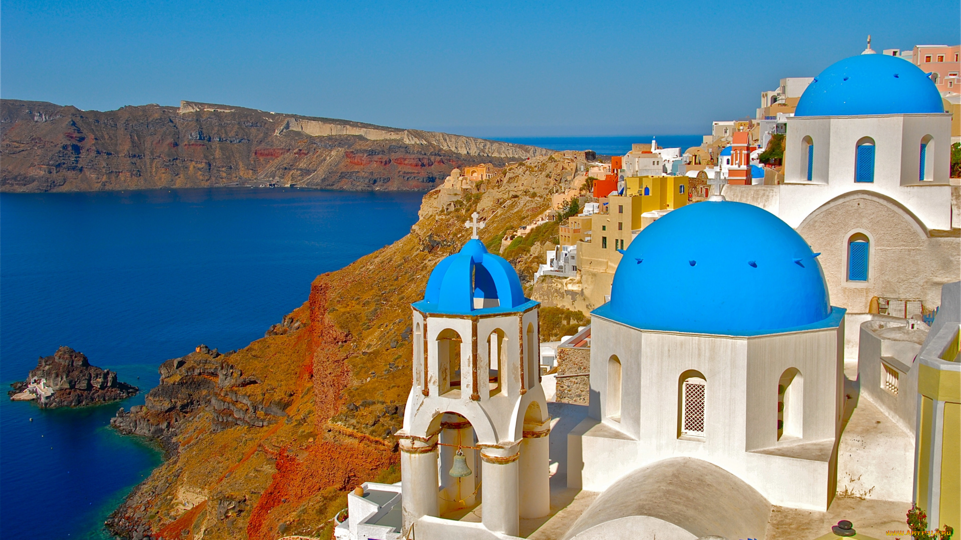 города, санторини, греция, greece, santorini, oia, ия, эгейское, море, церковь, побережье, скалы