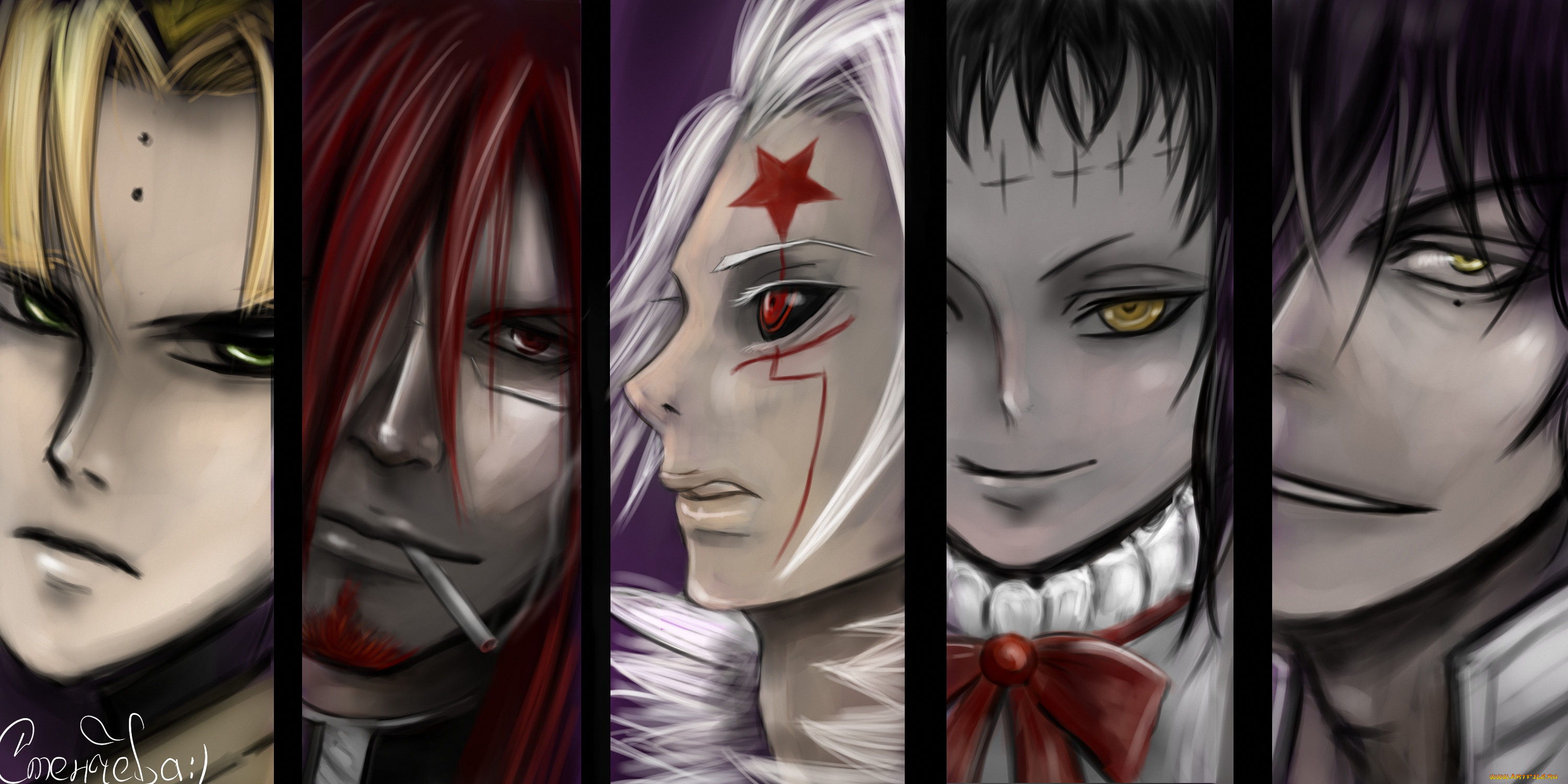 аниме, gray, man, cross, allen, road, kamelot, tyki, mikk