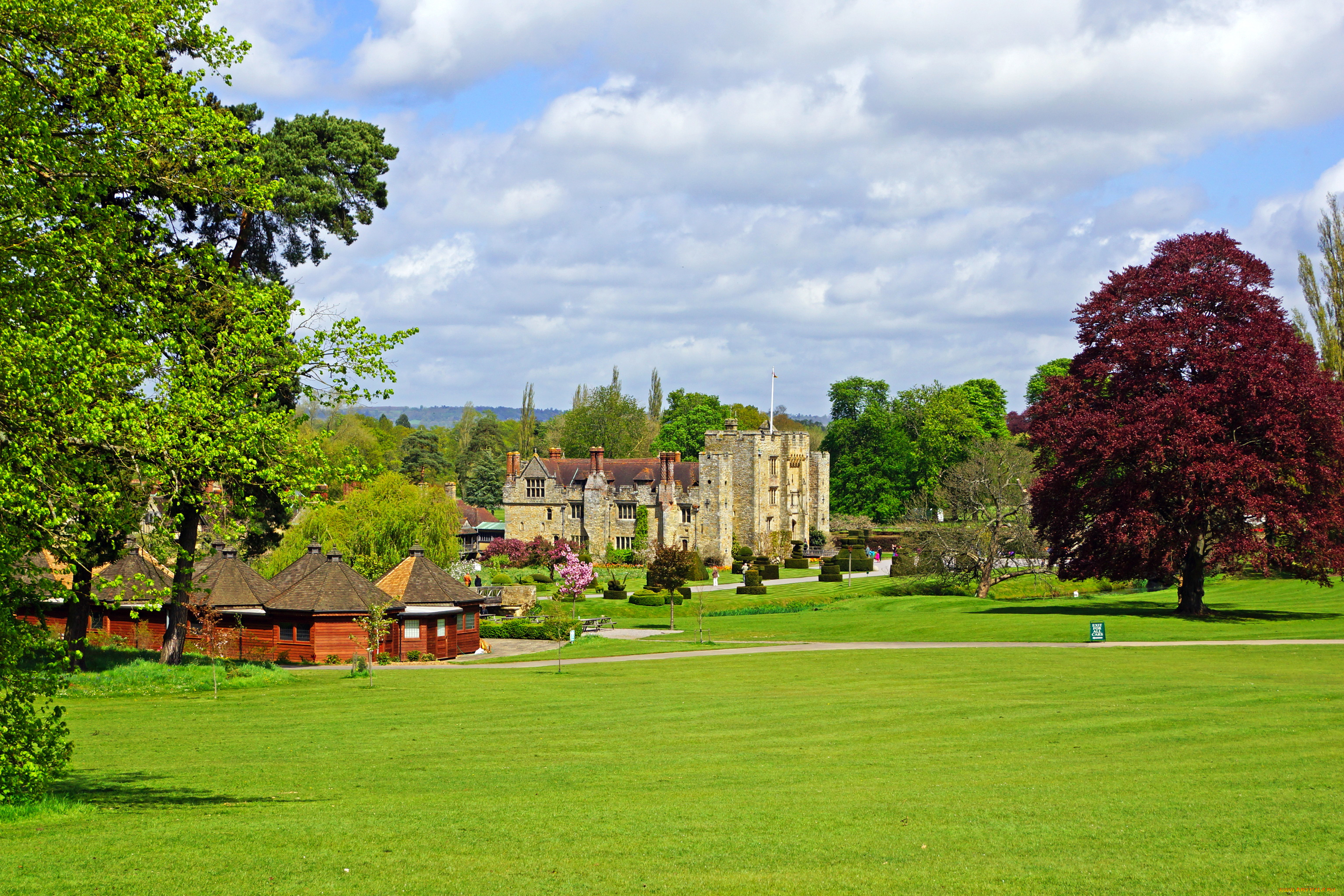 англия, севенокс, дистрикт, hever, castle, города, дворцы, замки, крепости, замок, ландшафт