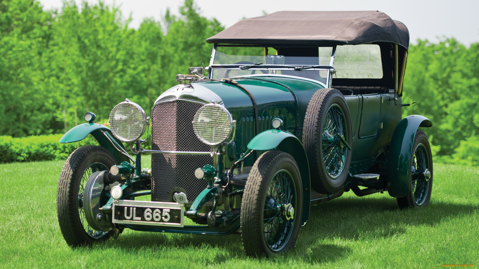 bentley, 4, &, 189, , litre, vanden, plas, open, tourer, 1929–30, автомобили, классика, bentley, ретро, зеленый