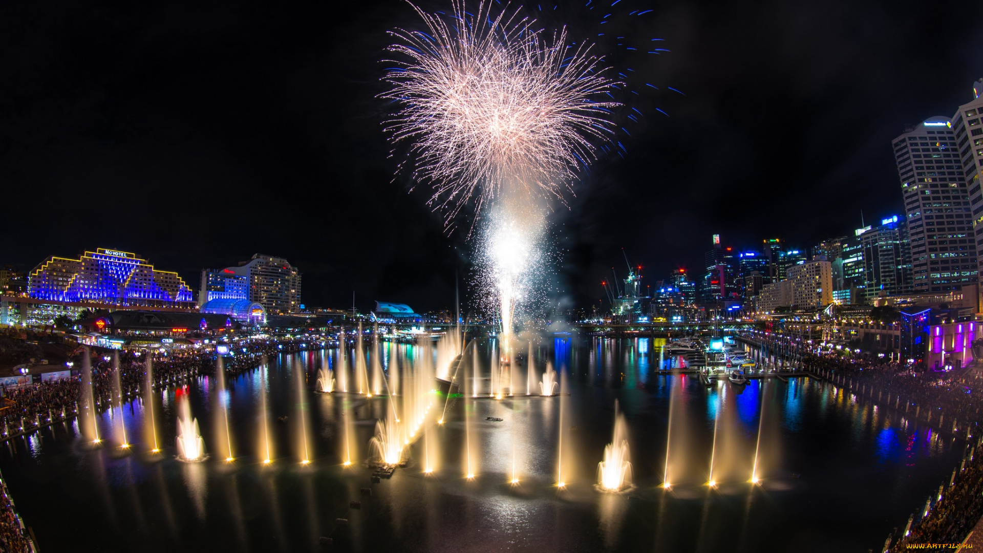 vivid, sydney, festival, 2014, города, сидней, , австралия, фейерверк, фестиваль, ночь, город