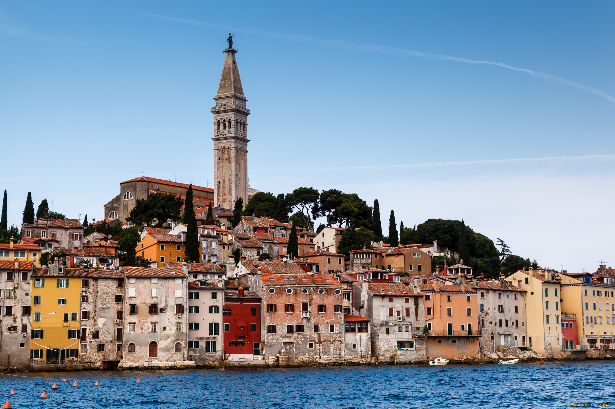 rovinj, , croatia, города, -, улицы, , площади, , набережные, istria, croatia, saint, euphemia, cathedral, ровинь, adriatic, sea, истрия, хорватия, адриатическое, море, здания, собор, панорама