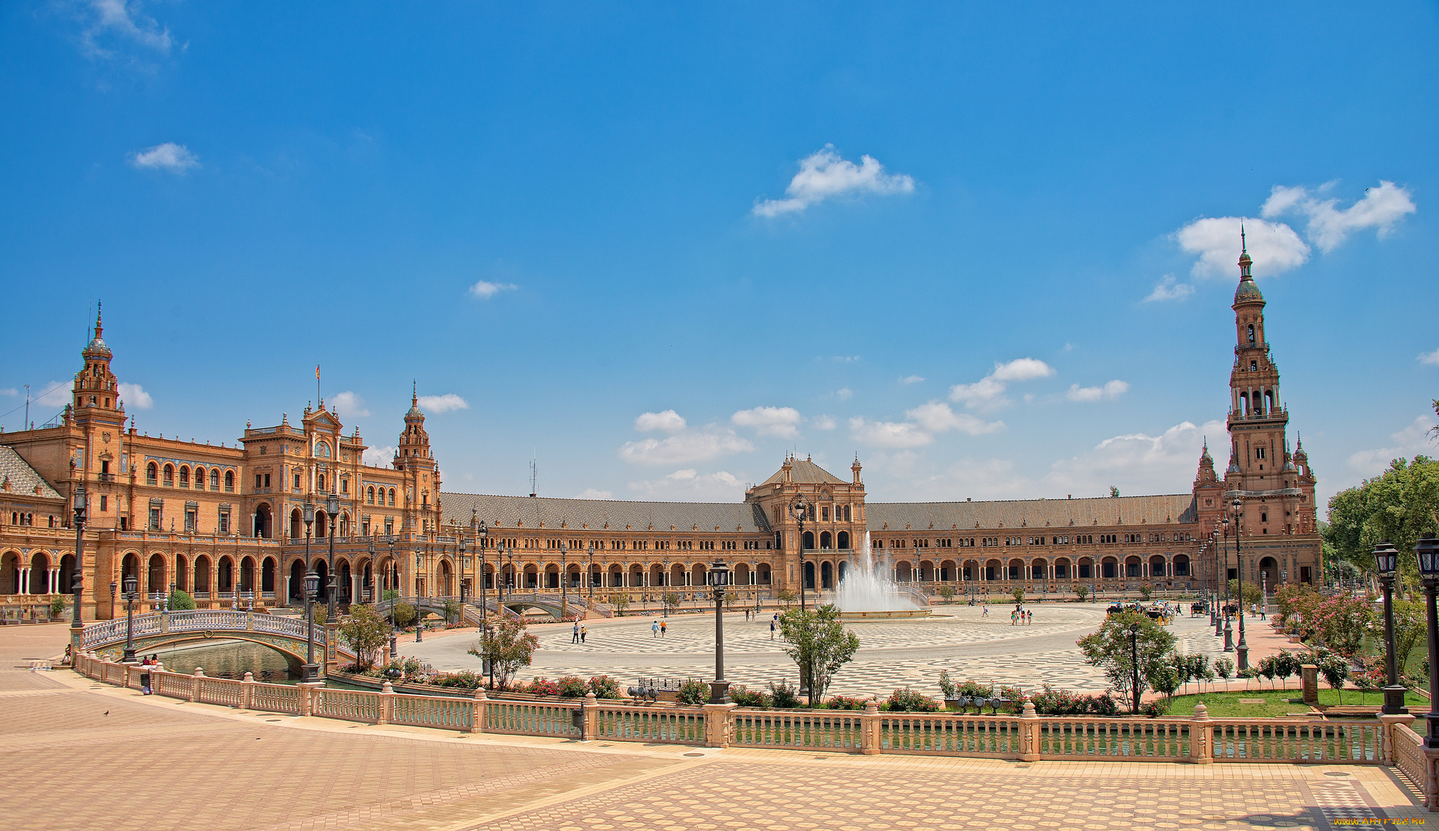 plaza, de, espa&, 241, , seville, , spain, города, севилья, , испания, галерея, дворец