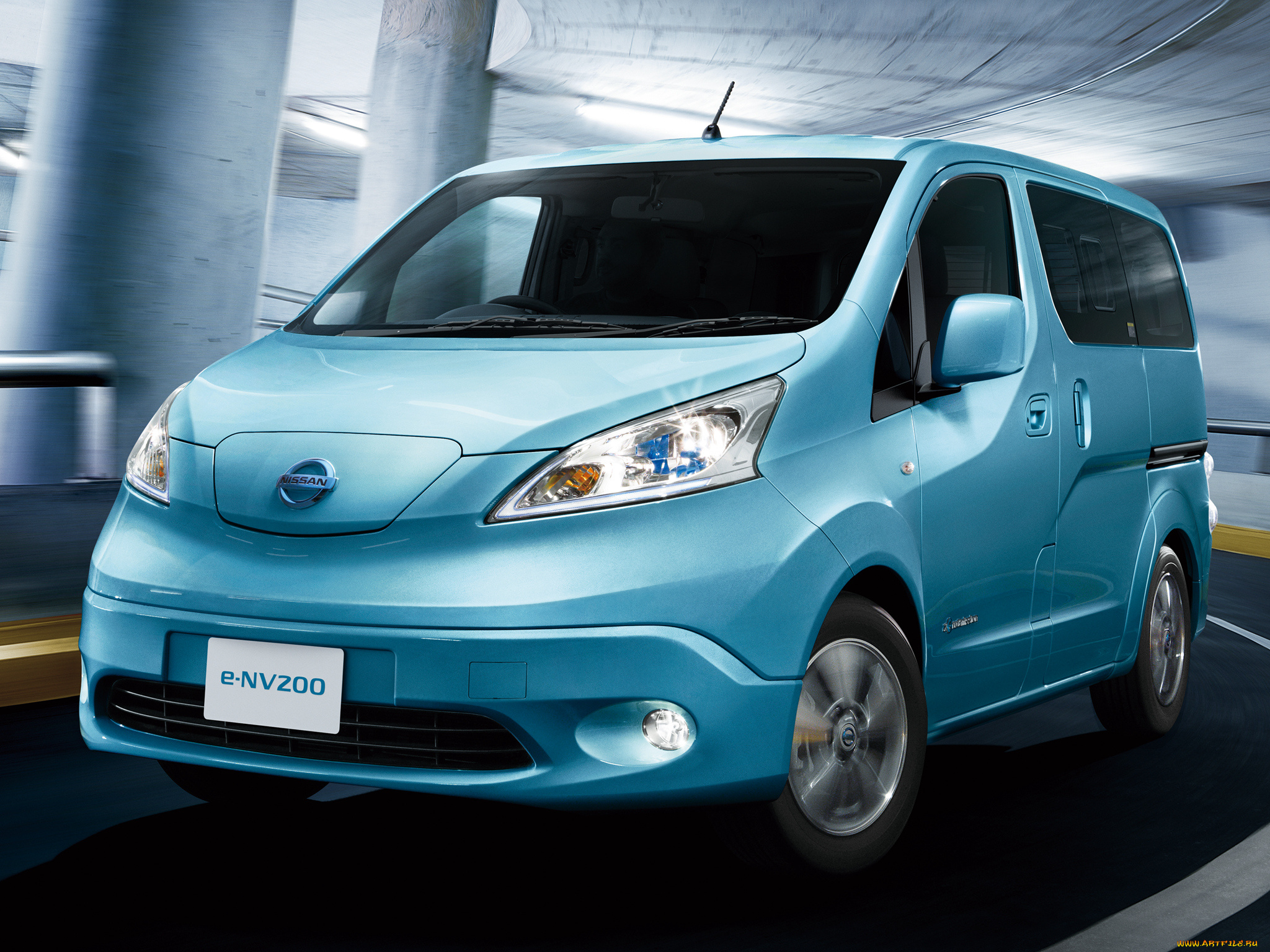 автомобили, nissan, datsun, 2014г, jp-spec, e-nv200, голубой