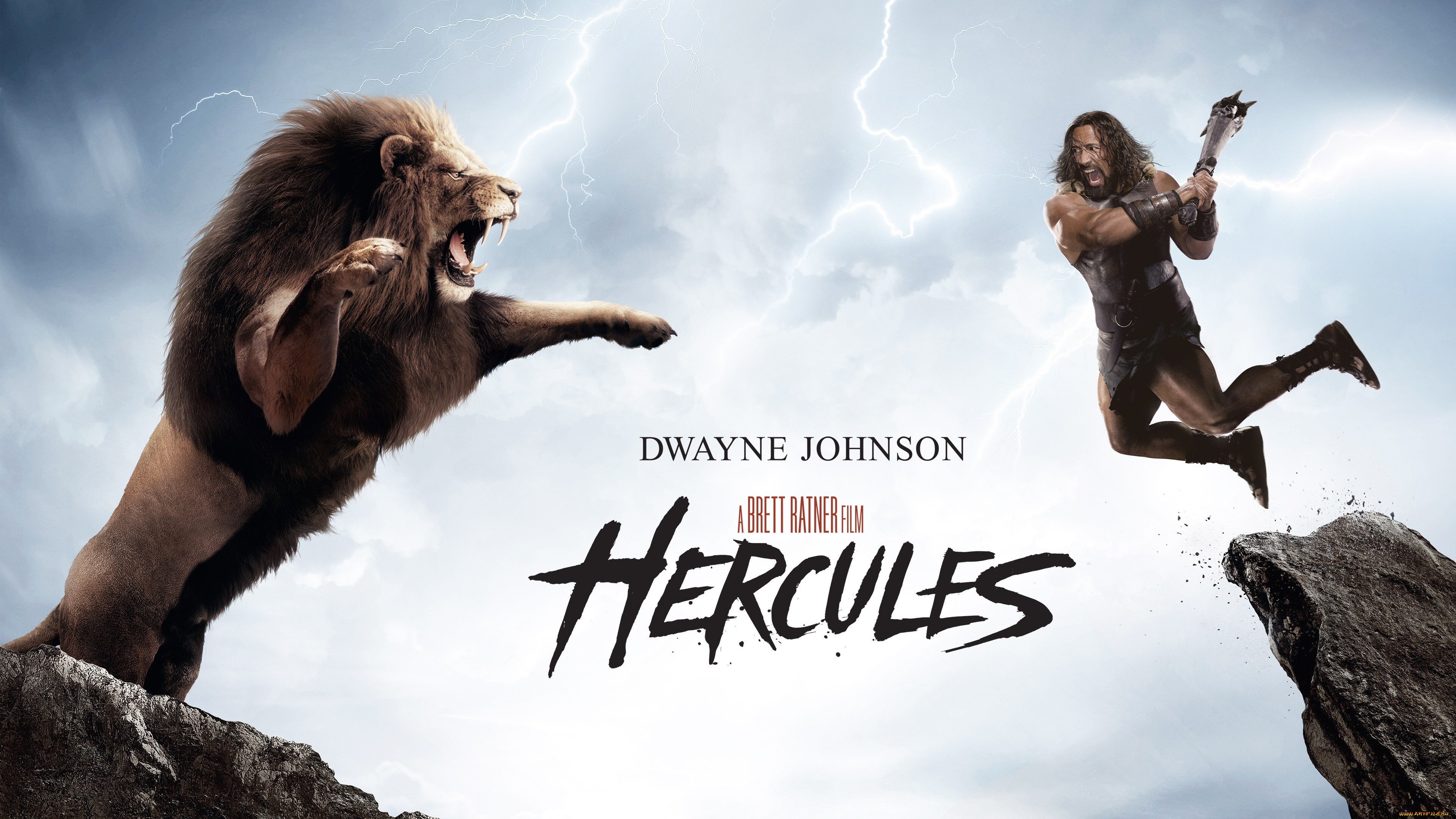 hercules, , 2014, кино, фильмы, лев, hercules, dwayne, johnson, прыжок, схватка