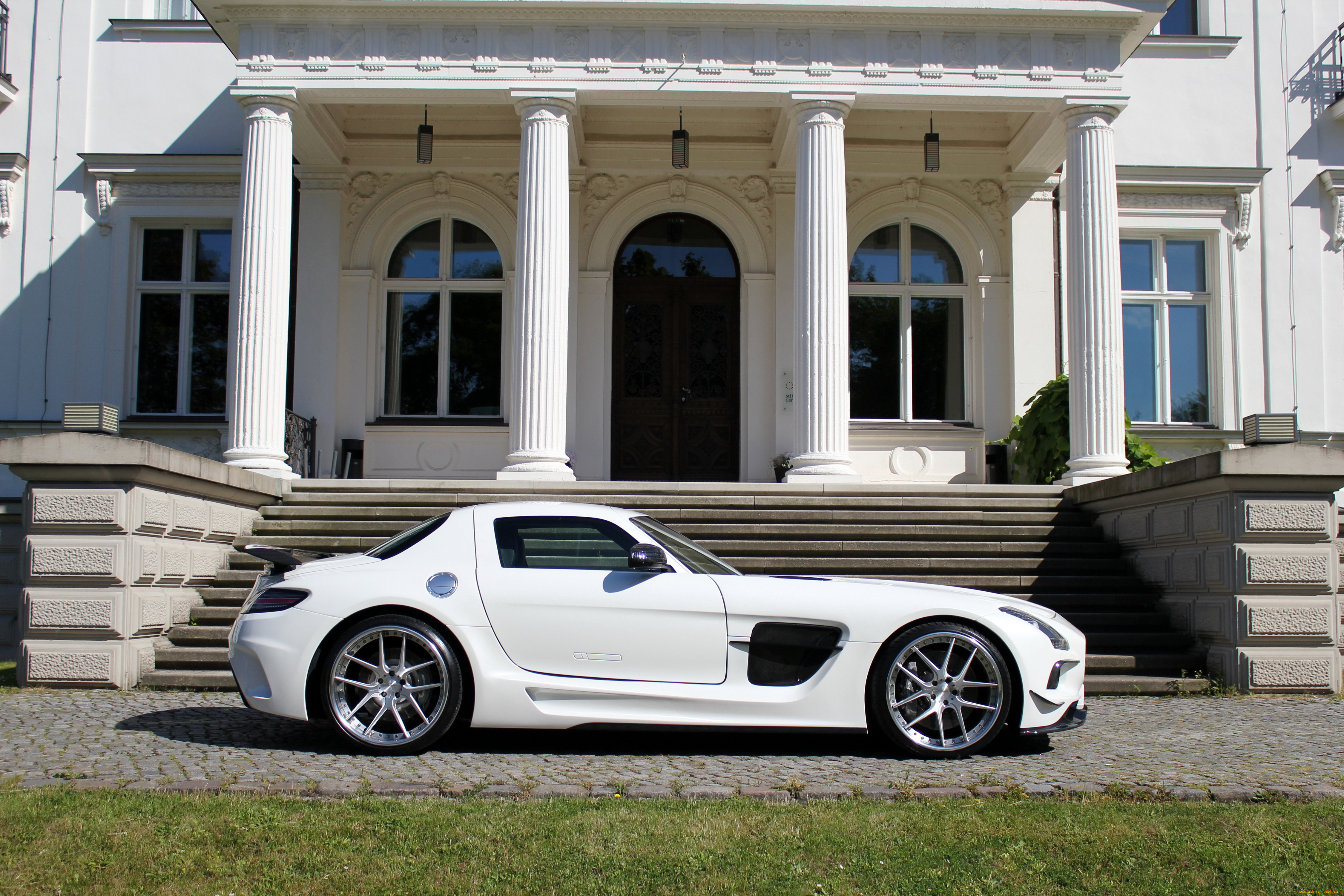 2014, mercedes-benz, sls, 63, c197, amg, , , sga, aerodynamics, автомобили, mercedes-benz, тюнинг, сбоку, белый