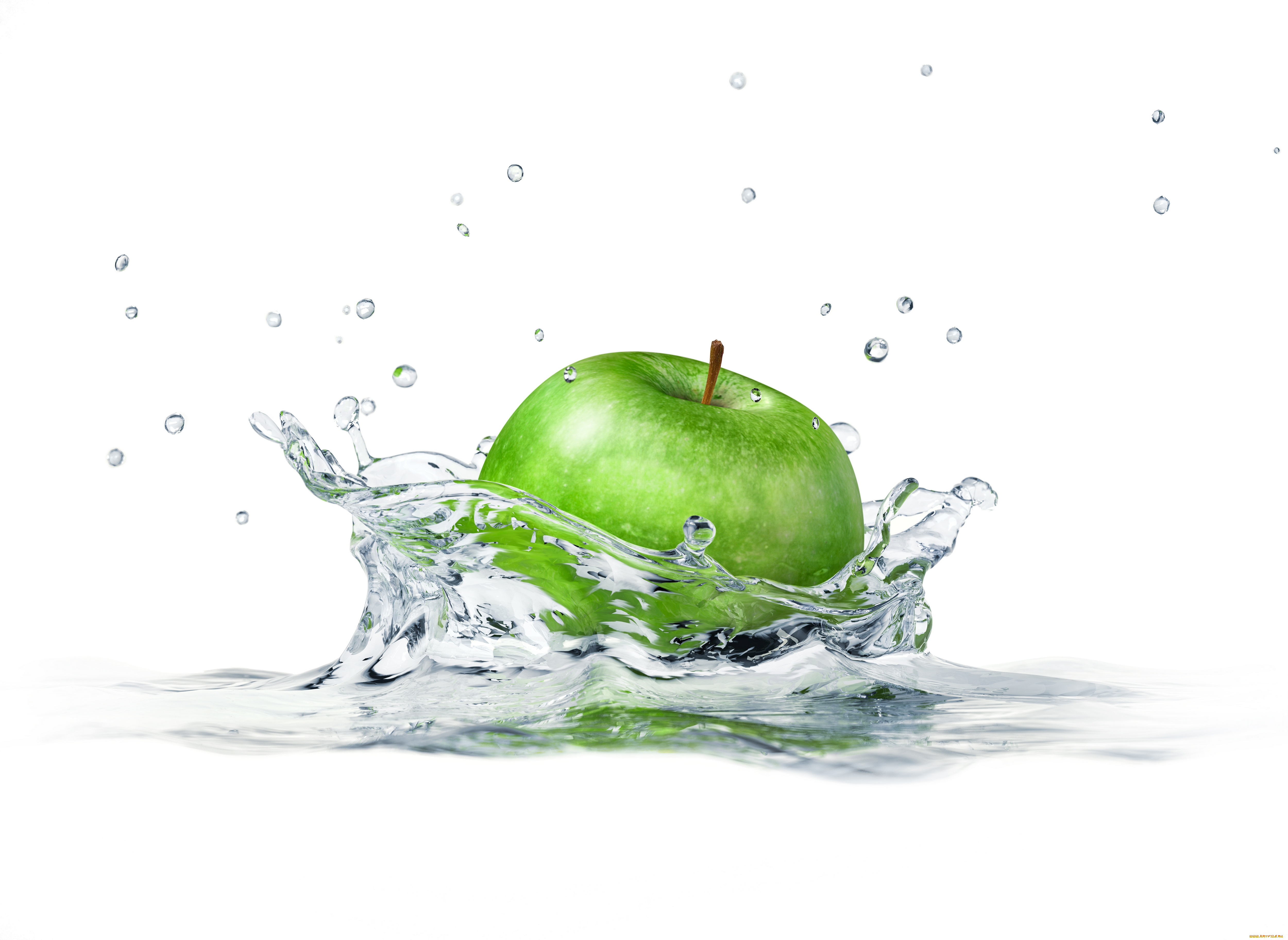 еда, Яблоки, белый, фон, яблоко, брызги, вода, white, background, apple, sprays, water