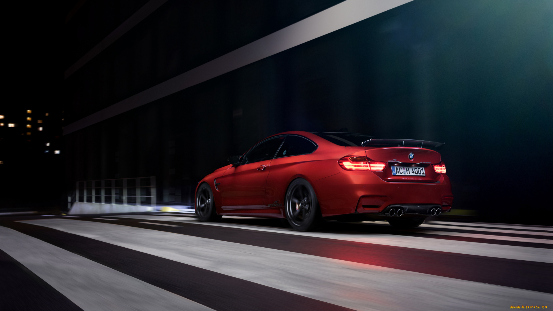 автомобили, bmw, schnitzer, ac, красный, 2014г, coupе, f82, m4