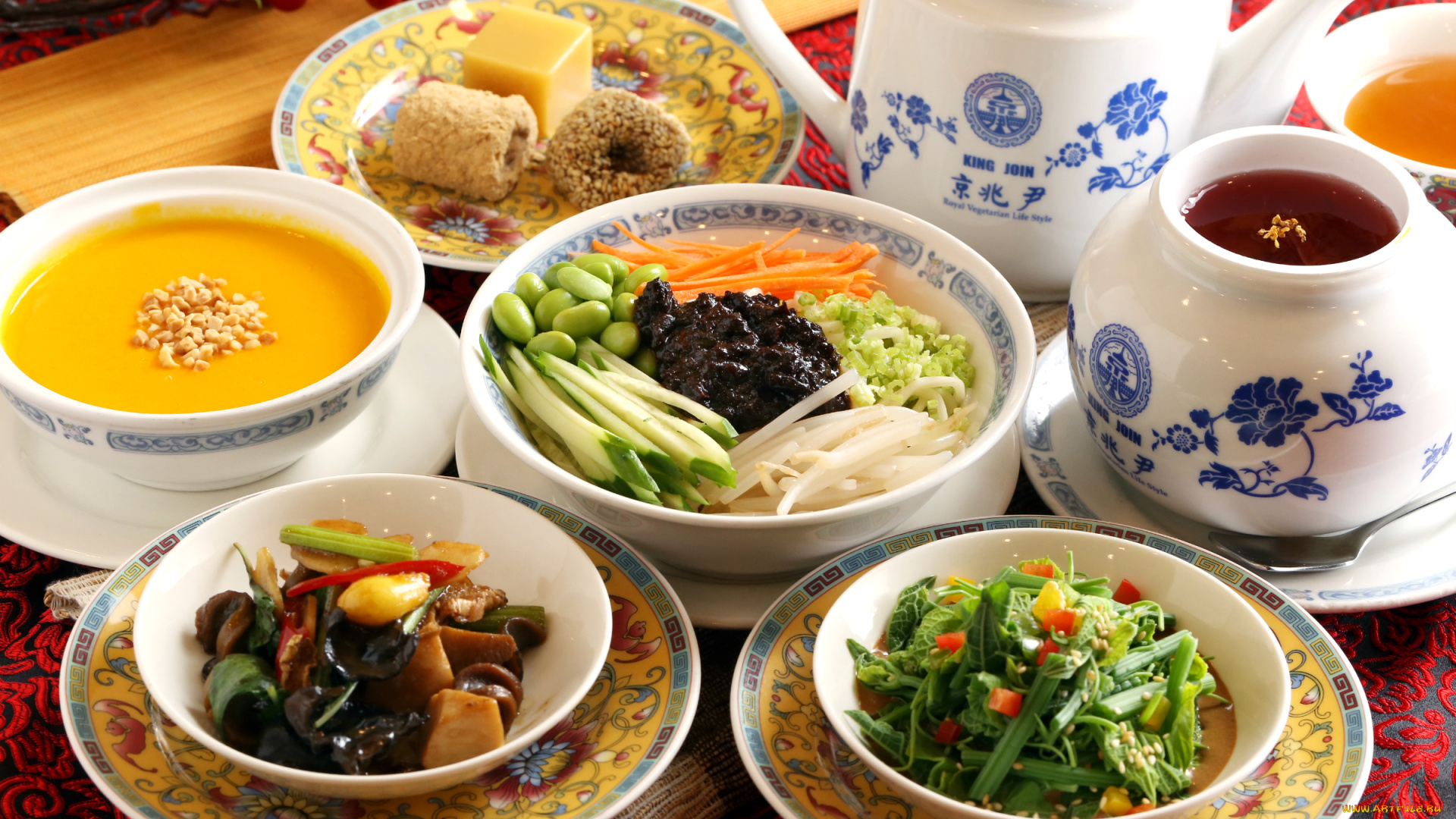 еда, разное, чай, посуда, овощи, суп, ассорти, блюда, японская, кухня