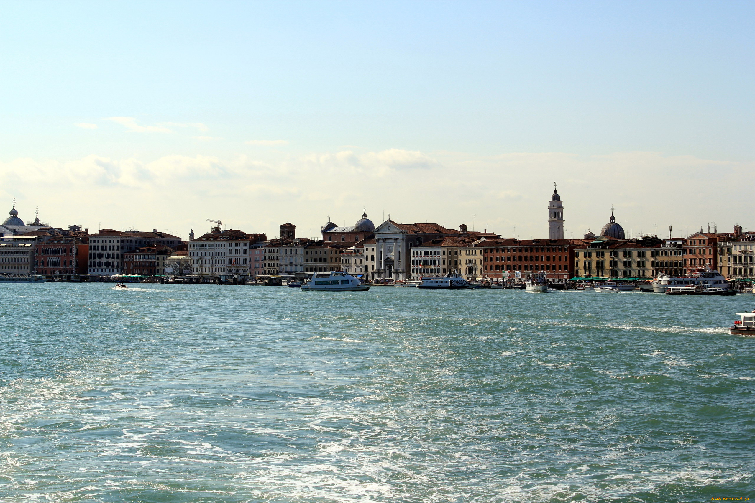 города, венеция, , италия, панорама, вода