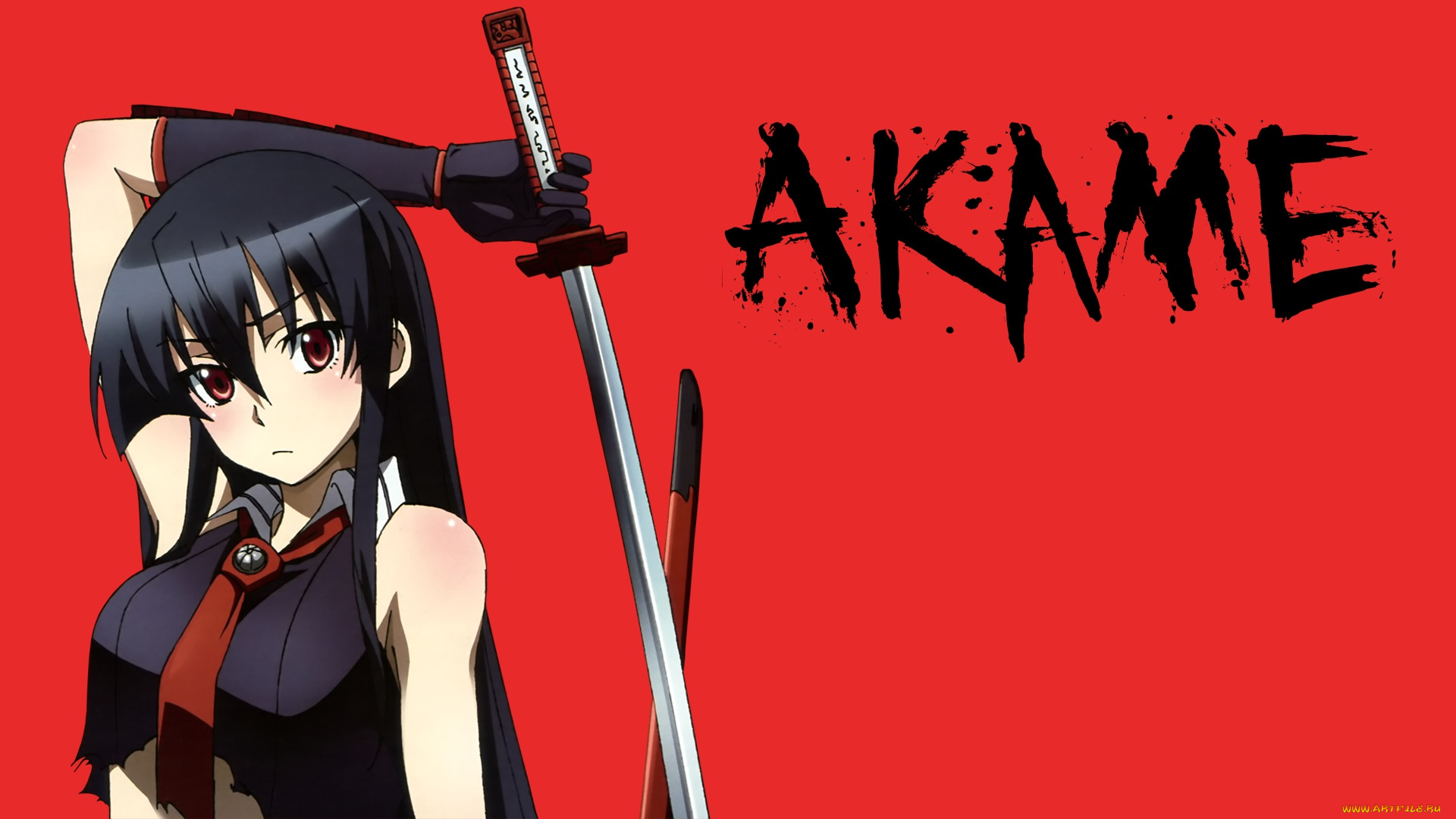 аниме, akame, ga, kill, фон, взгляд, девушка