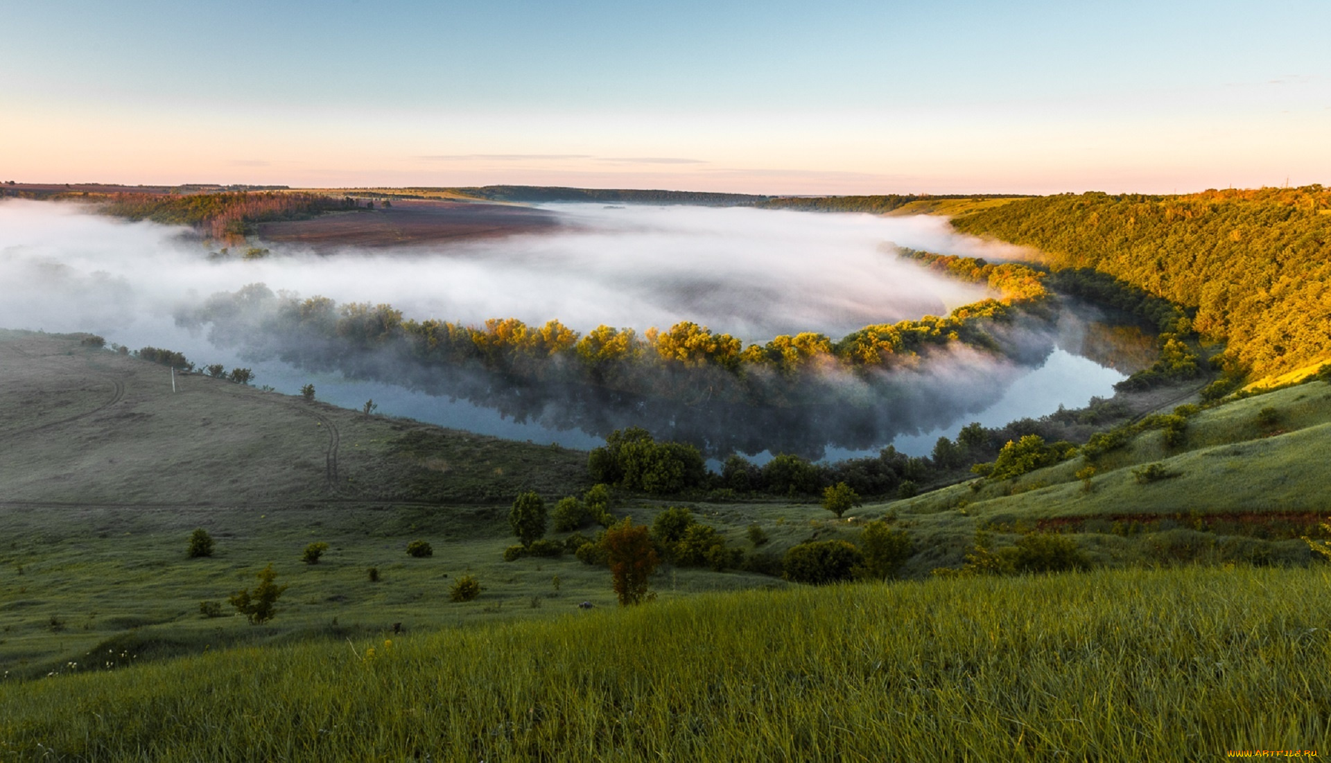 природа, пейзажи, гарбузов, илья, утро, красивая, меча