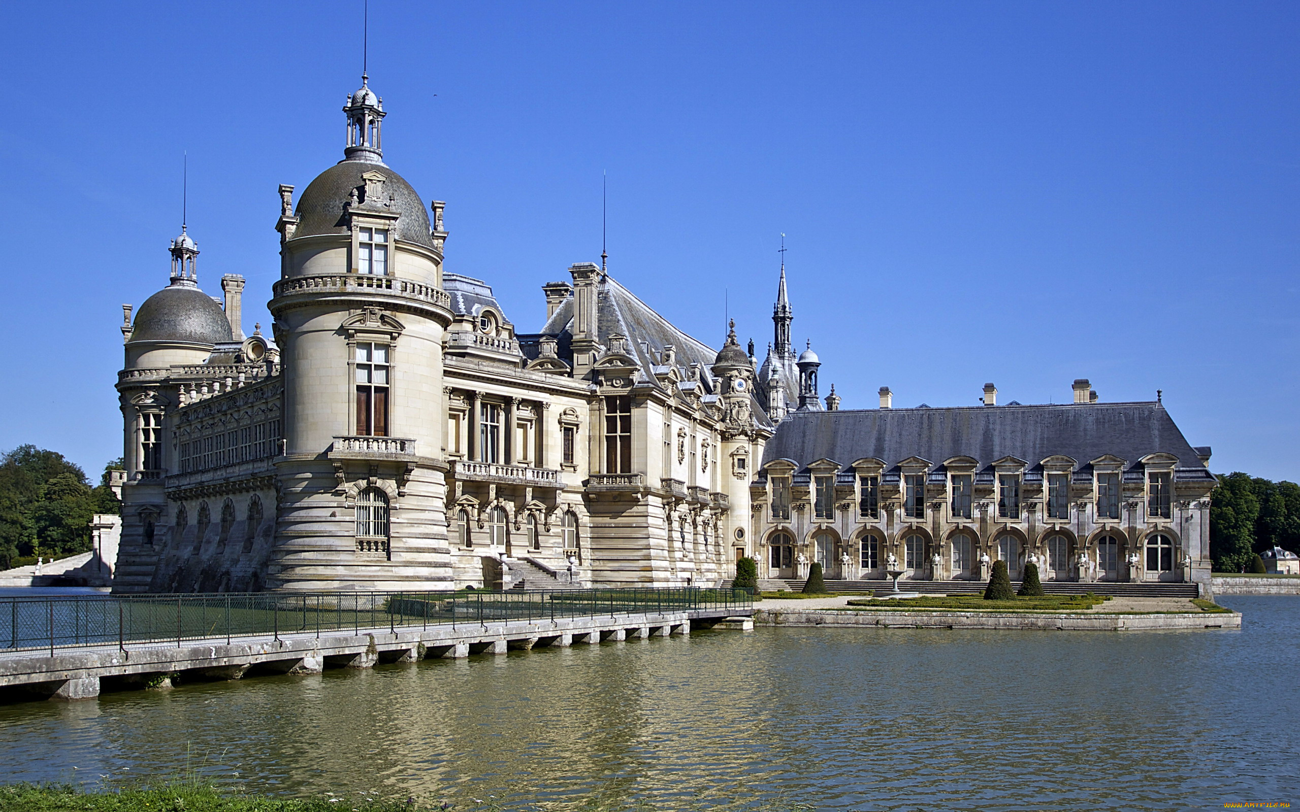 chateau, de, chantilly, города, замки, франции, chateau, de, chantilly