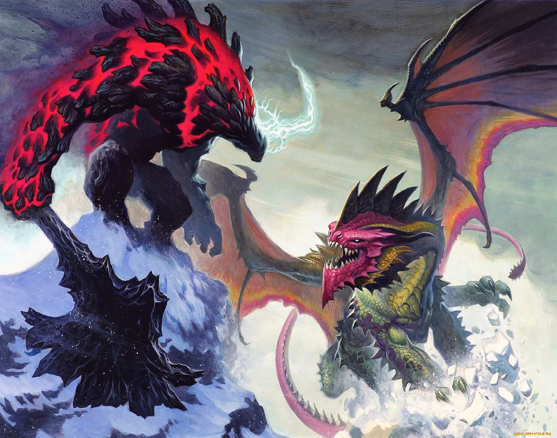 видео, игры, dungeons, &, dragons, online, драконы, монстры, скалы, дубина
