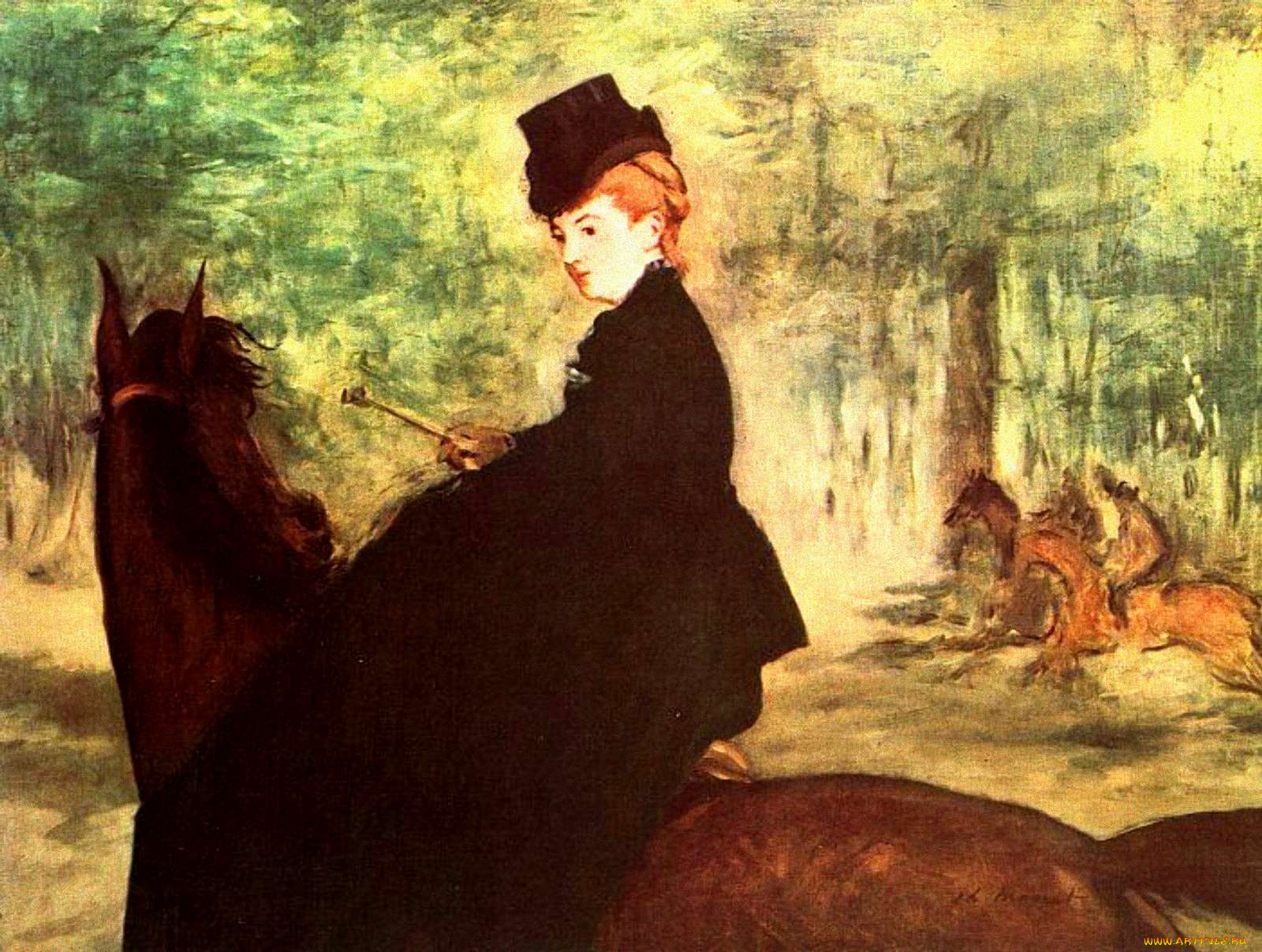 eduard, manet, рисованные, edouard, всадница