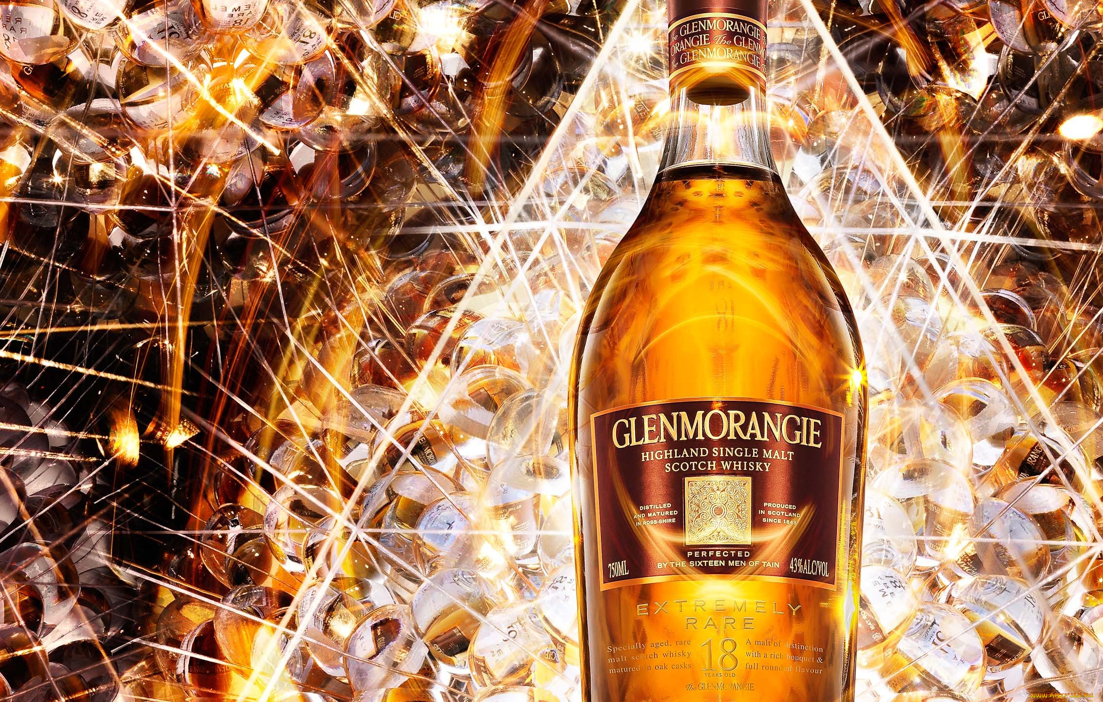 бренды, glenmorangie, шотландский, виски, бутылка, сияние