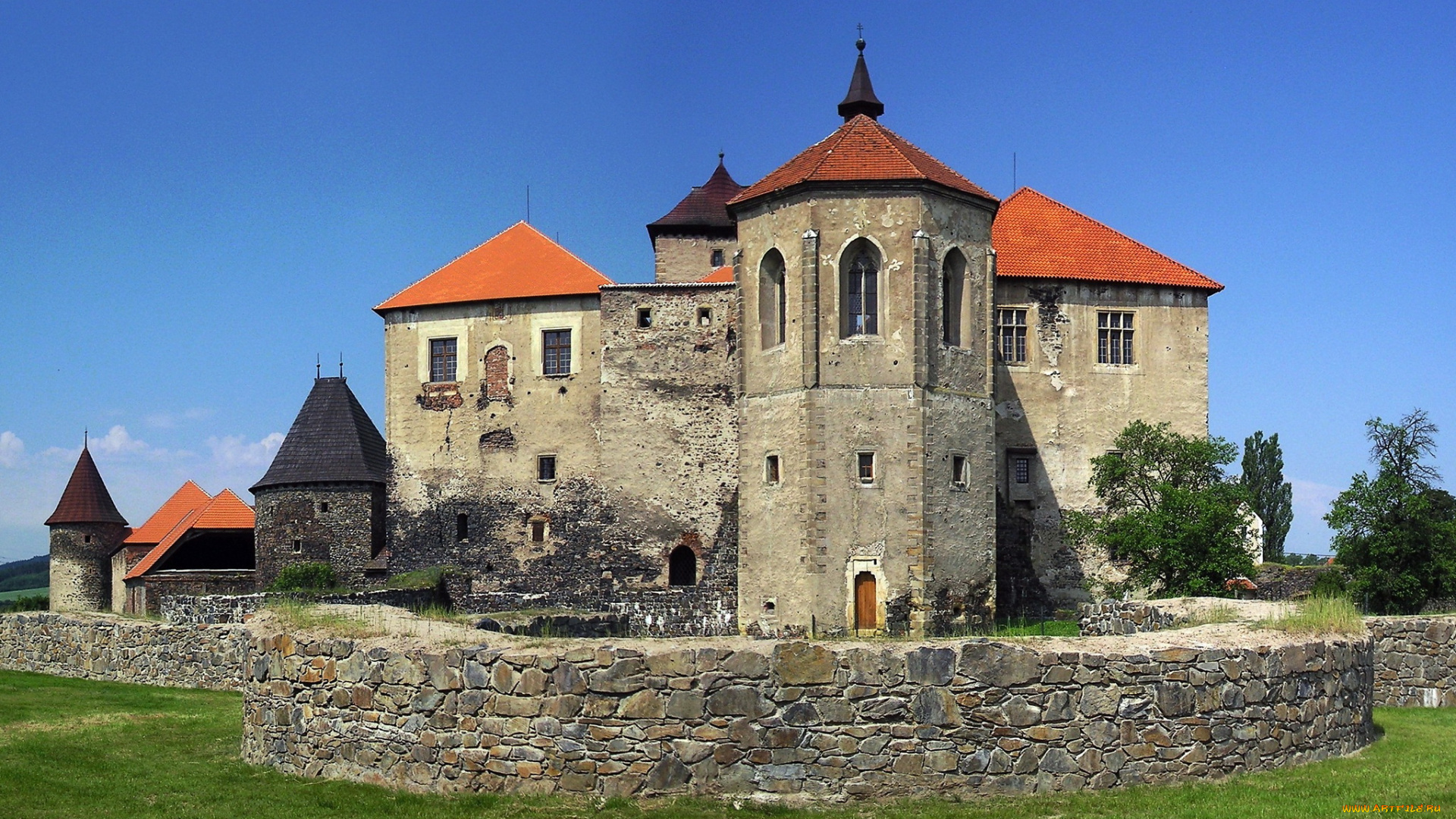 352, vihov, castle, Чехия, города, дворцы, замки, крепости, замок, ландшафт