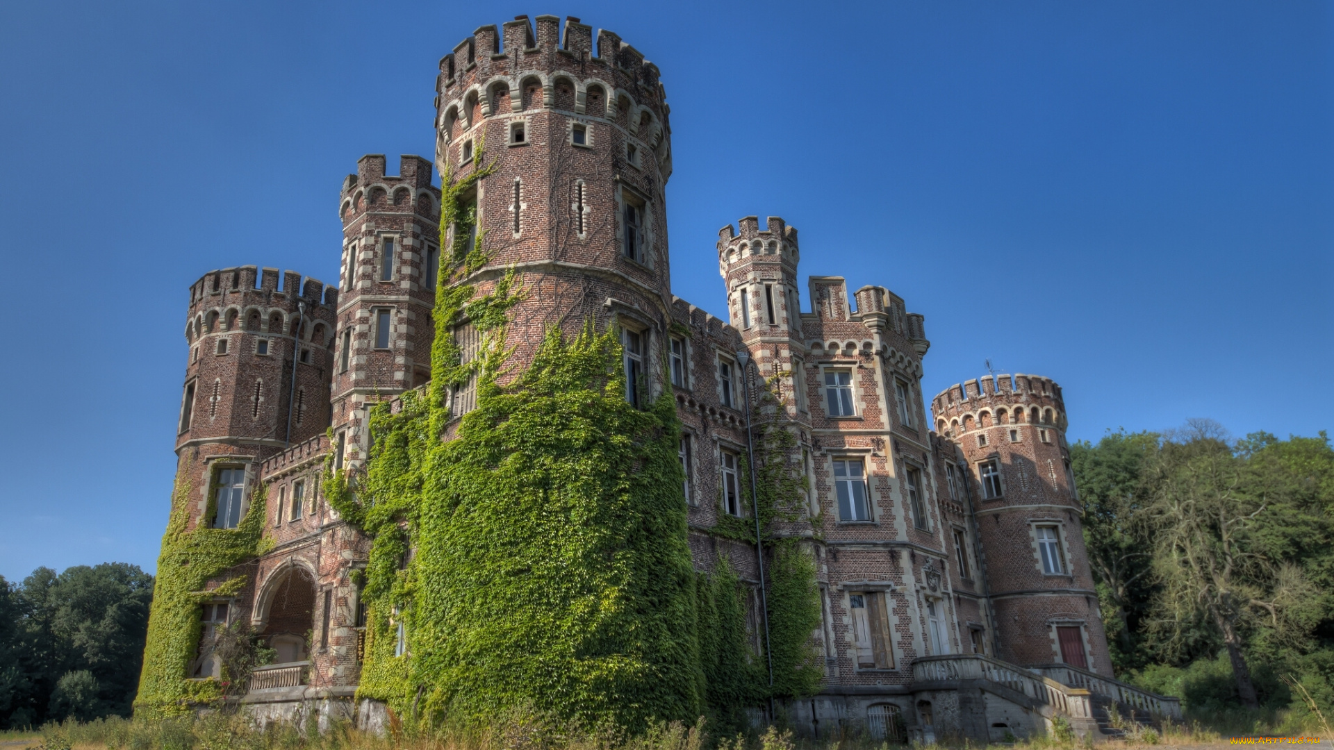 chateau, de, la, foret, belgium, города, дворцы, замки, крепости, бельгия, замок